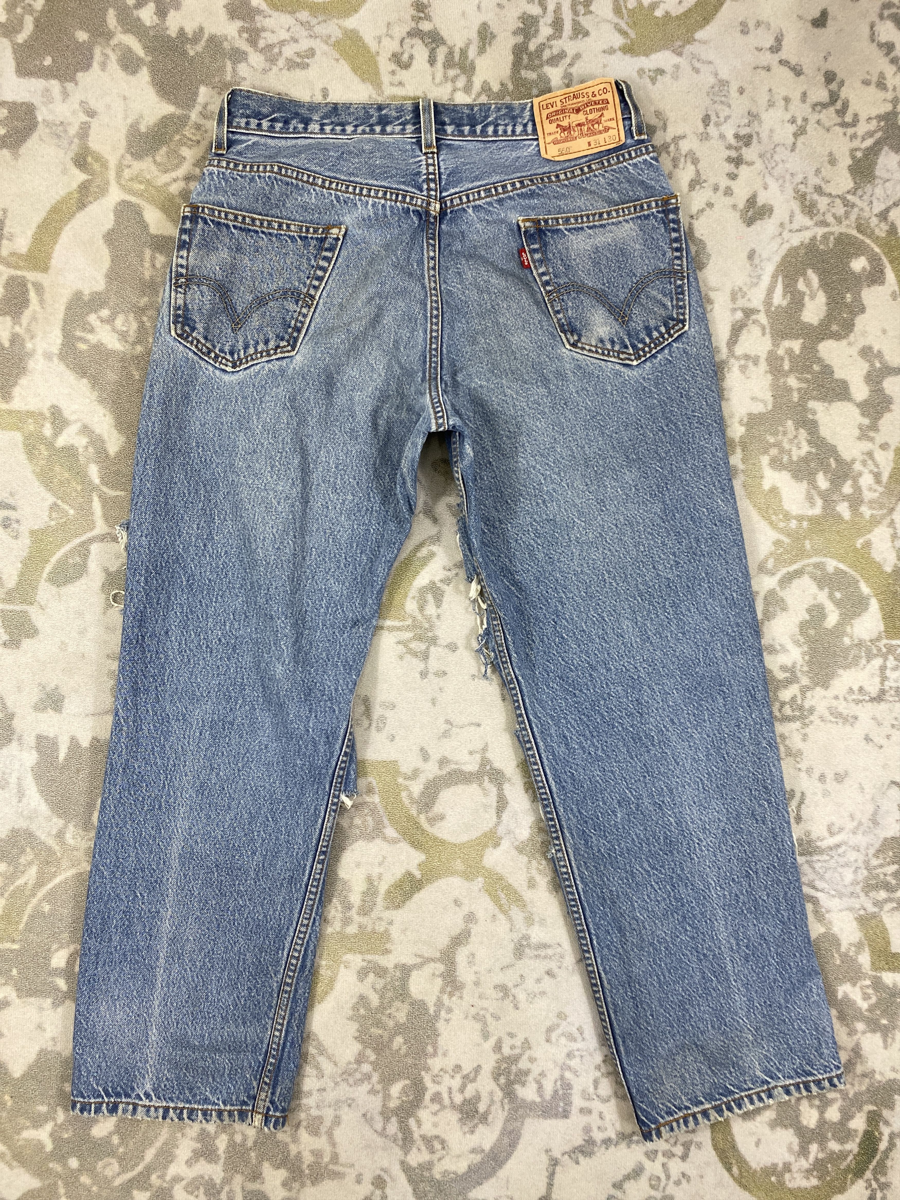 Levi's Ripped Blue Vintage Levis Jeans 32x28 - JN3057 Size US 32 / EU 48 - 2 Thumbnail