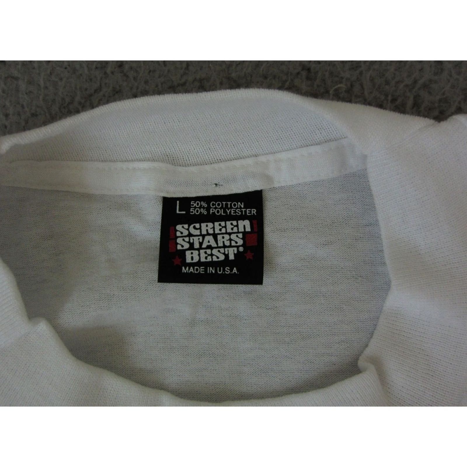 Vintage VINTAGE Screen Stars Shirt Mens Large White Give Blood Donar 90s Single Stitch Made in USA Size US L / EU 52-54 / 3 - 7 Thumbnail