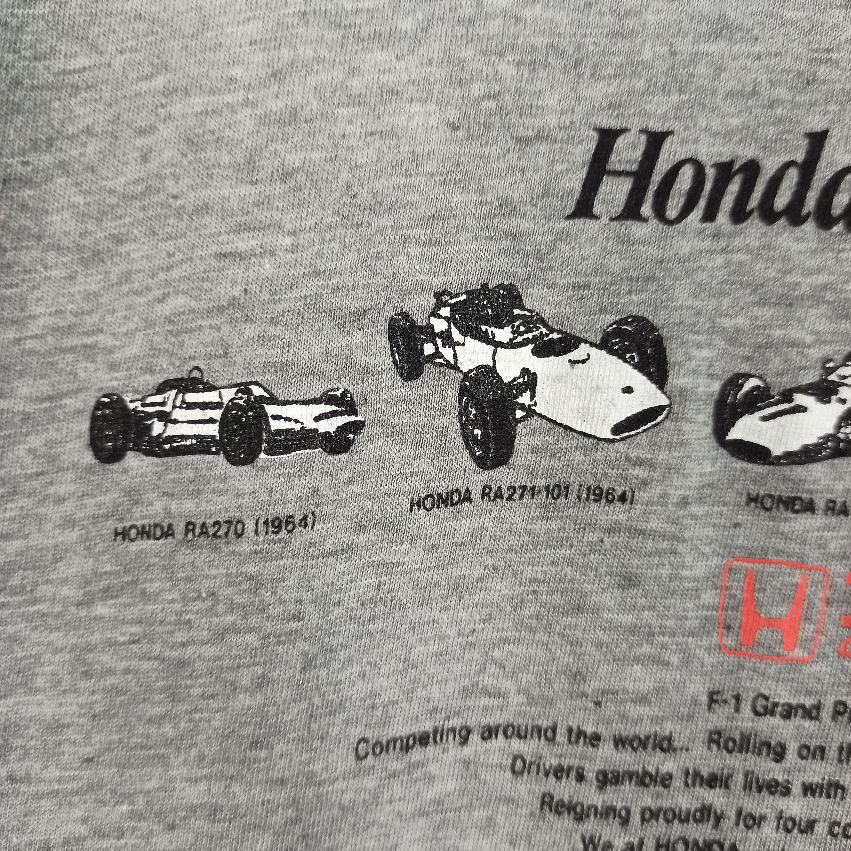 Honda Vintage Honda Grand-Prix Racing Team F1 Single Stitch tees Size US L / EU 52-54 / 3 - 4 Thumbnail