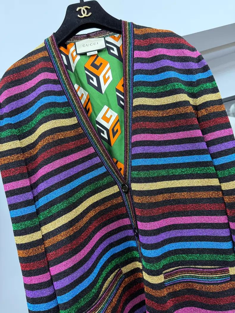 Gucci Gucci Colorful striped cardigan jacket Size M / US 6-8 / IT 42-44 - 2 Thumbnail