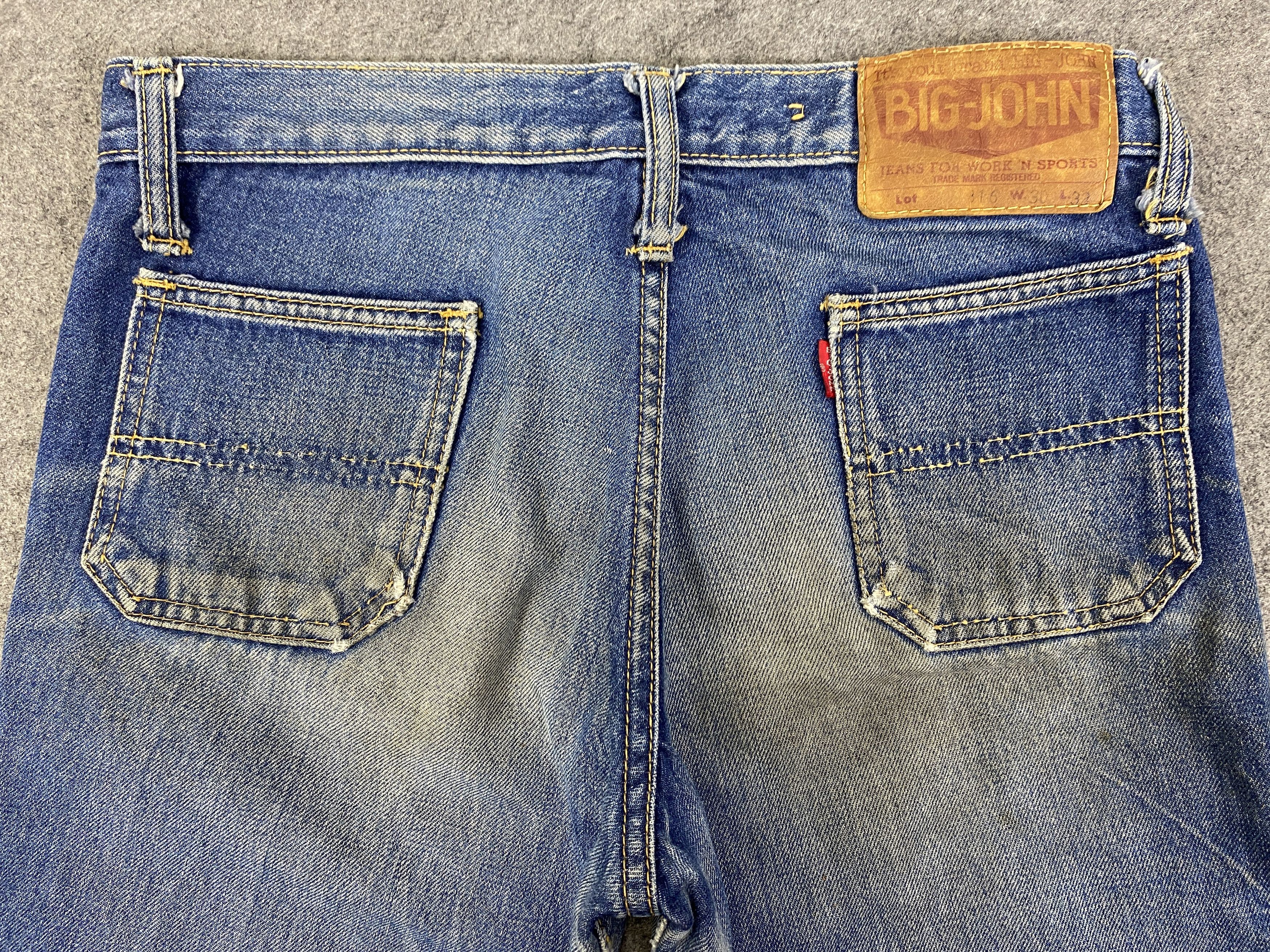 Japanese Brand Faded Blue Vintage Big-John Flare Jeans 29x28.5 - JN3371 Size US 29 - 12 Thumbnail