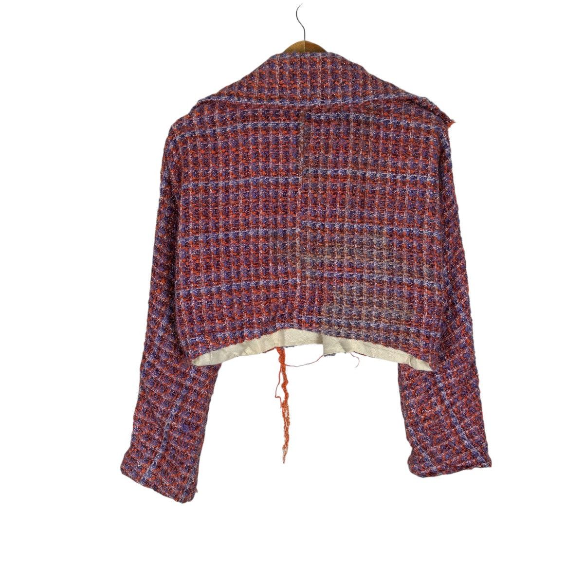 Yohji Yamamoto 🌟YOHJI YAMAMOTO 2000s TWEED CROPPED JACKET Size S / US 4 / IT 40 - 8 Thumbnail