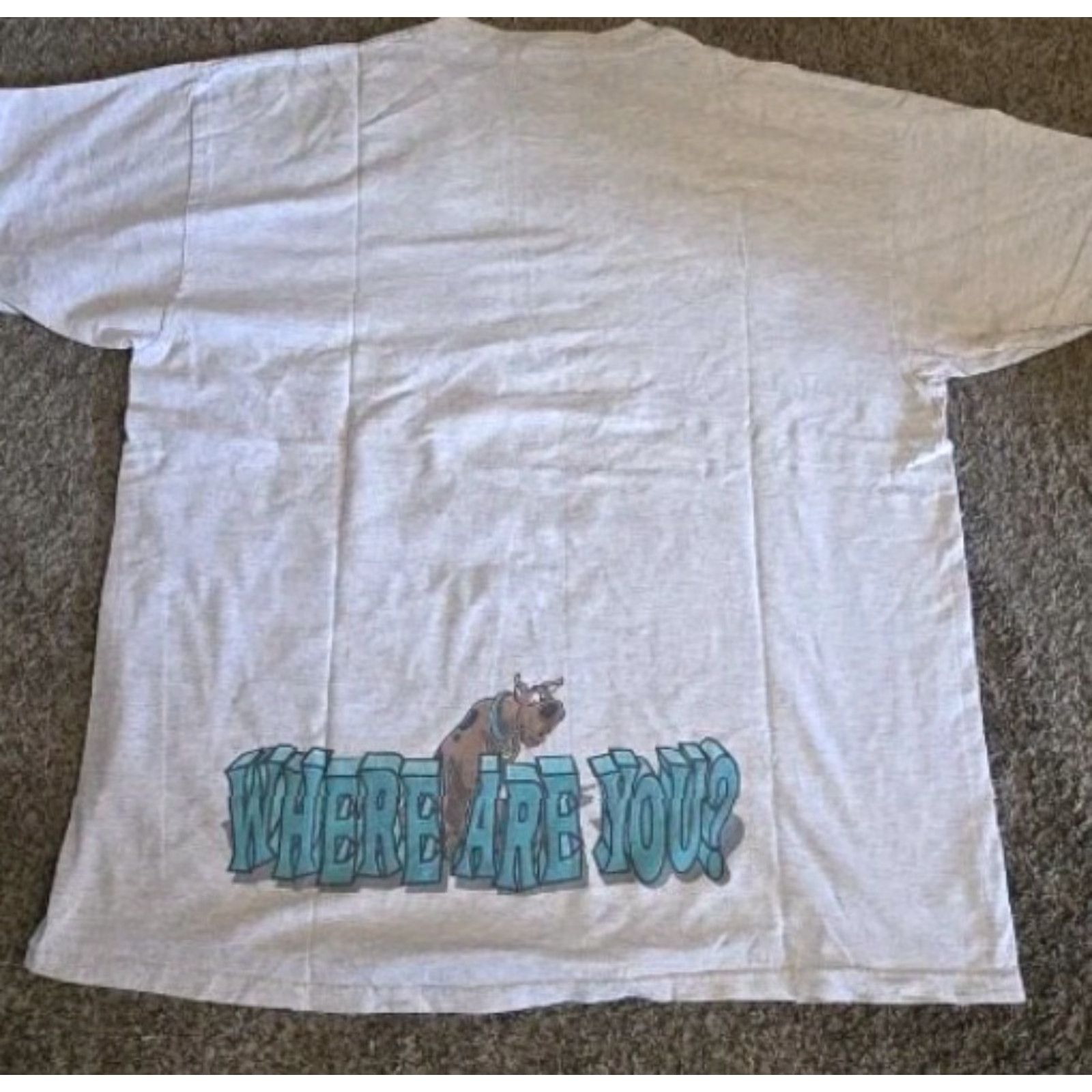 Vintage VINTAGE Warner Bros Scooby Doo T-Shirt XL Adult Gray Short Sleeve 1990s 90s Cartoon Horror Retro Mens Shirts Size US XL / EU 56 / 4 - 2 Thumbnail