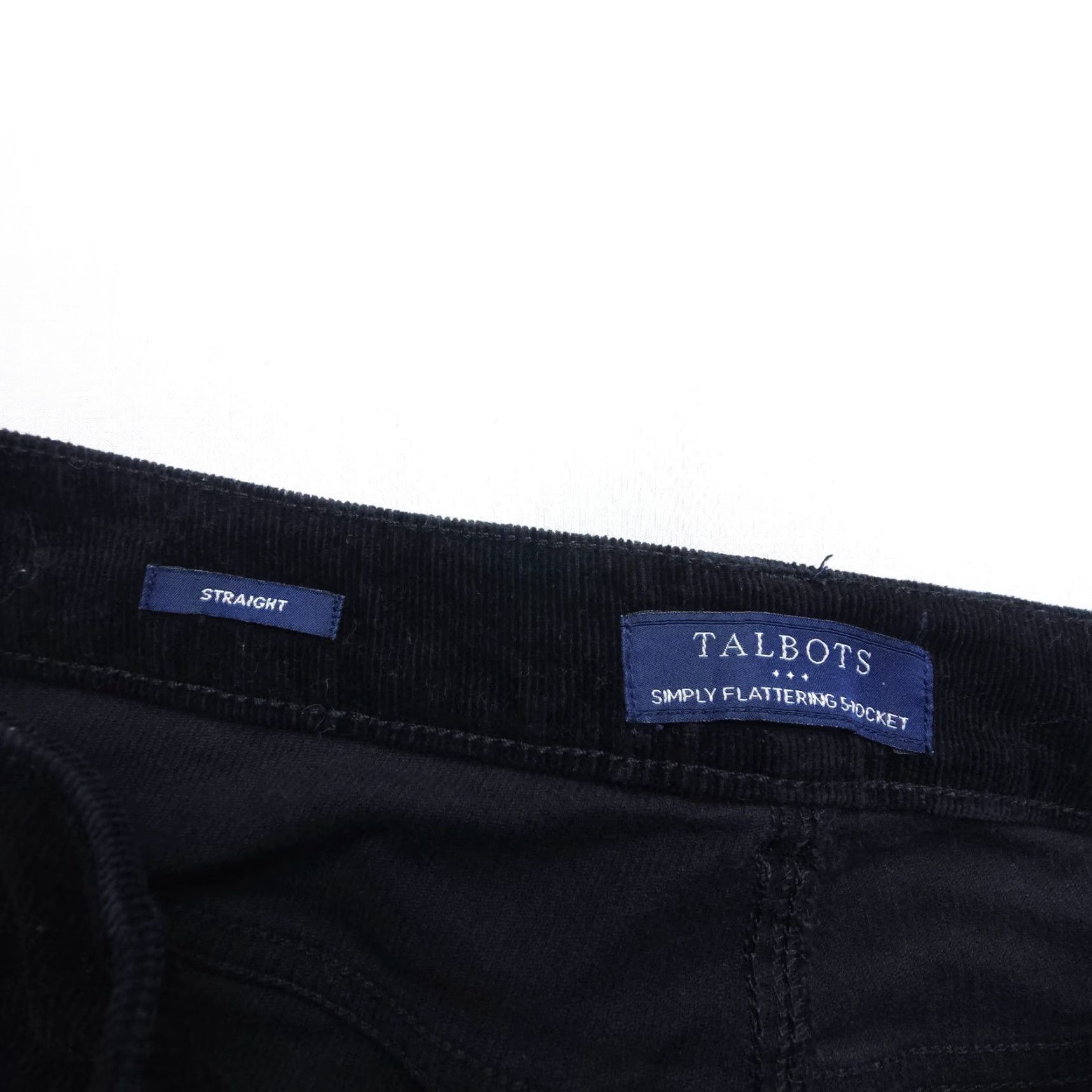Talbots VINTAGE Talbots Simply Flattering 5 Pocket Straight Corduroy Pants Womens 10 Black Size 32" / US 10 / IT 46 - 3 Thumbnail
