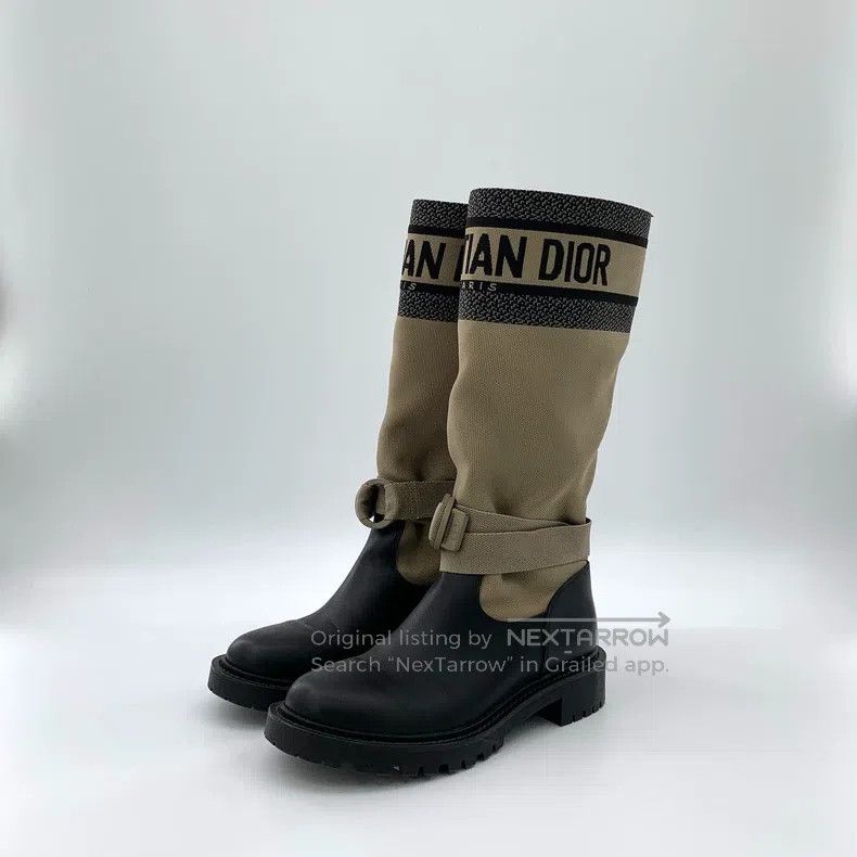 Dior Dior Grey-brown knitted logo letter leather stitching high Size US 12 / IT 42 - 1 Thumbnail