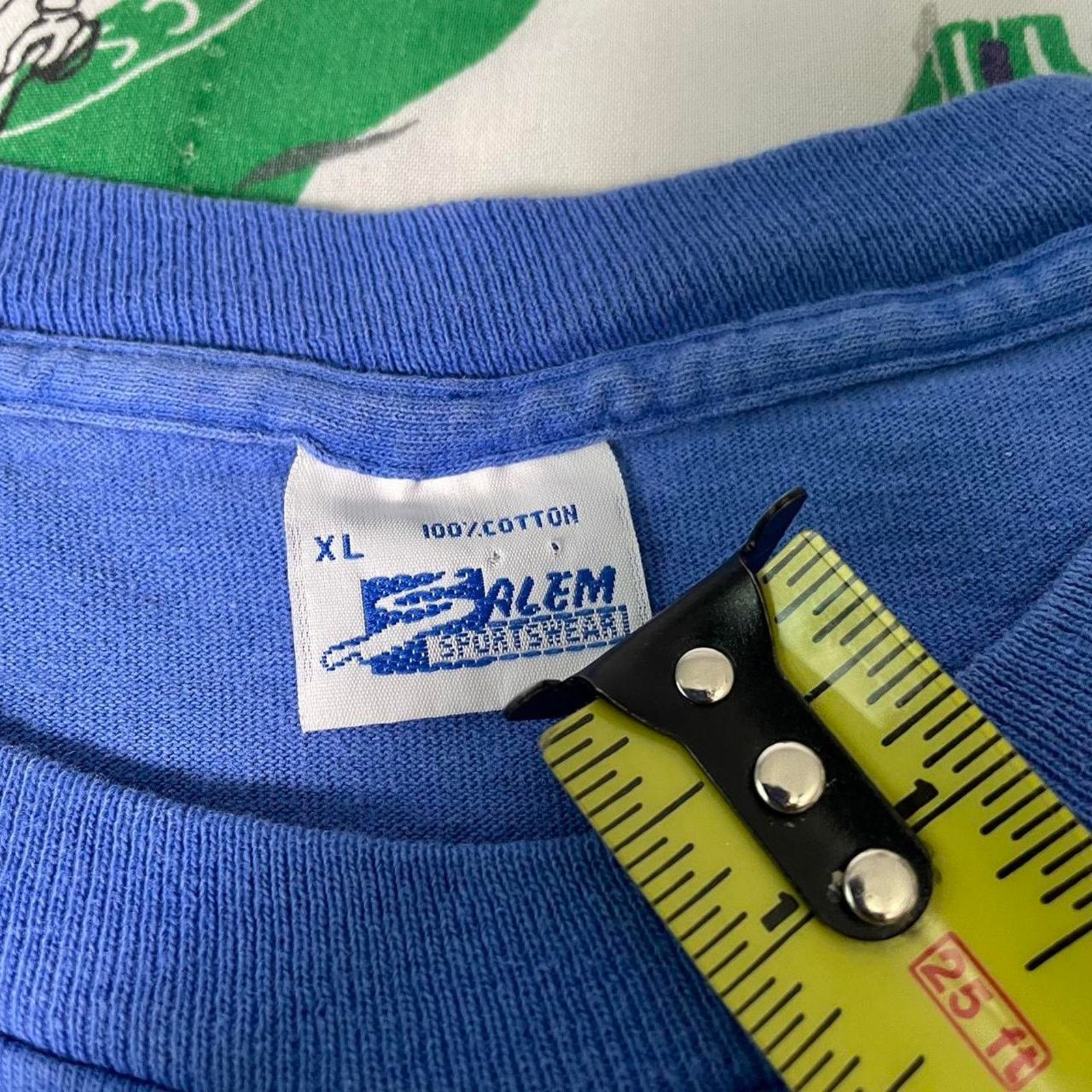 Salem Sportswear Vintage 1990 NHL Brian Leetch New York Rangers Hockey Tee Size US XL / EU 56 / 4 - 4 Thumbnail