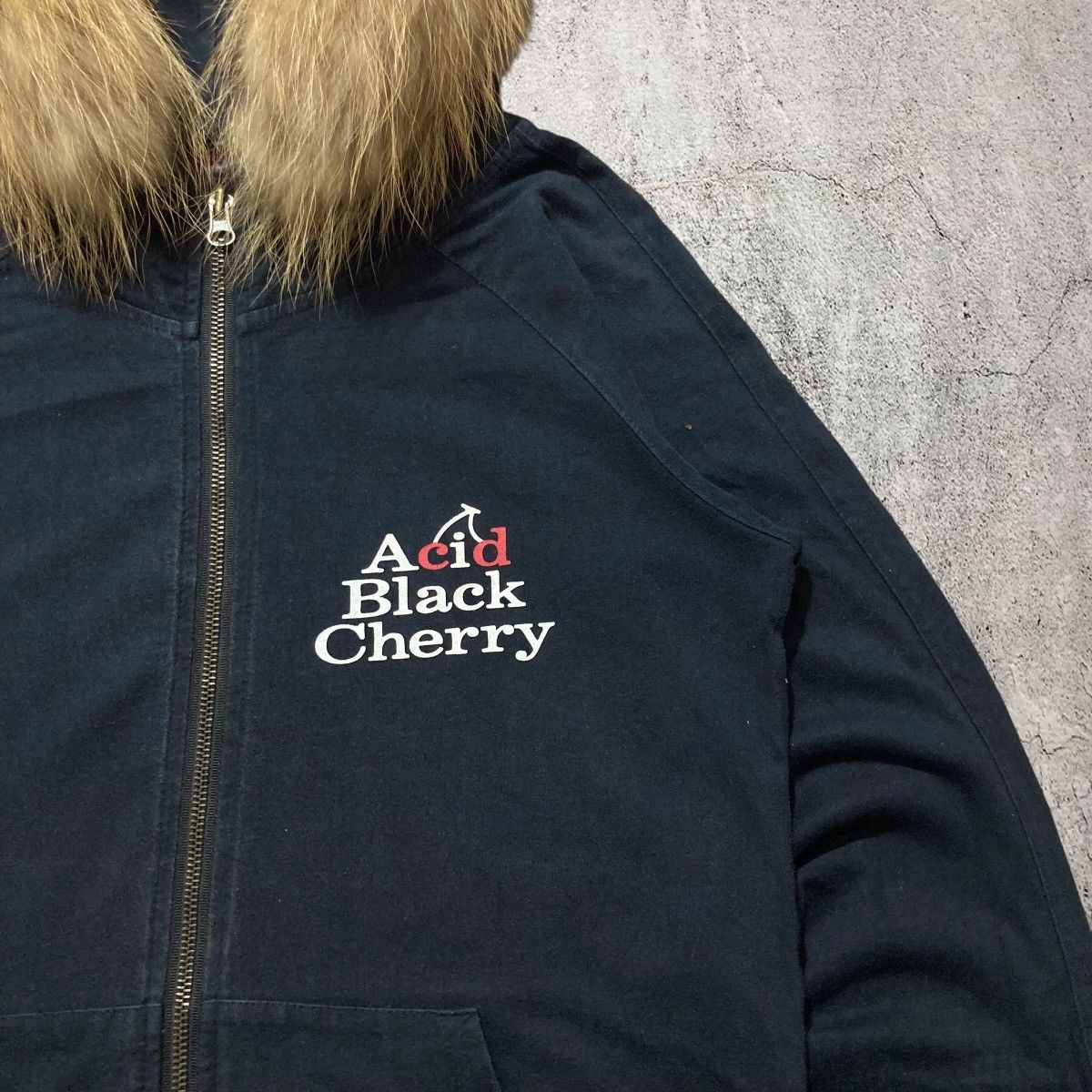Japanese Brand 2000s Acid Black “Suck You” Ziphoodie Fur Lgb Punk Sly Style Size US M / EU 48-50 / 2 - 4 Thumbnail