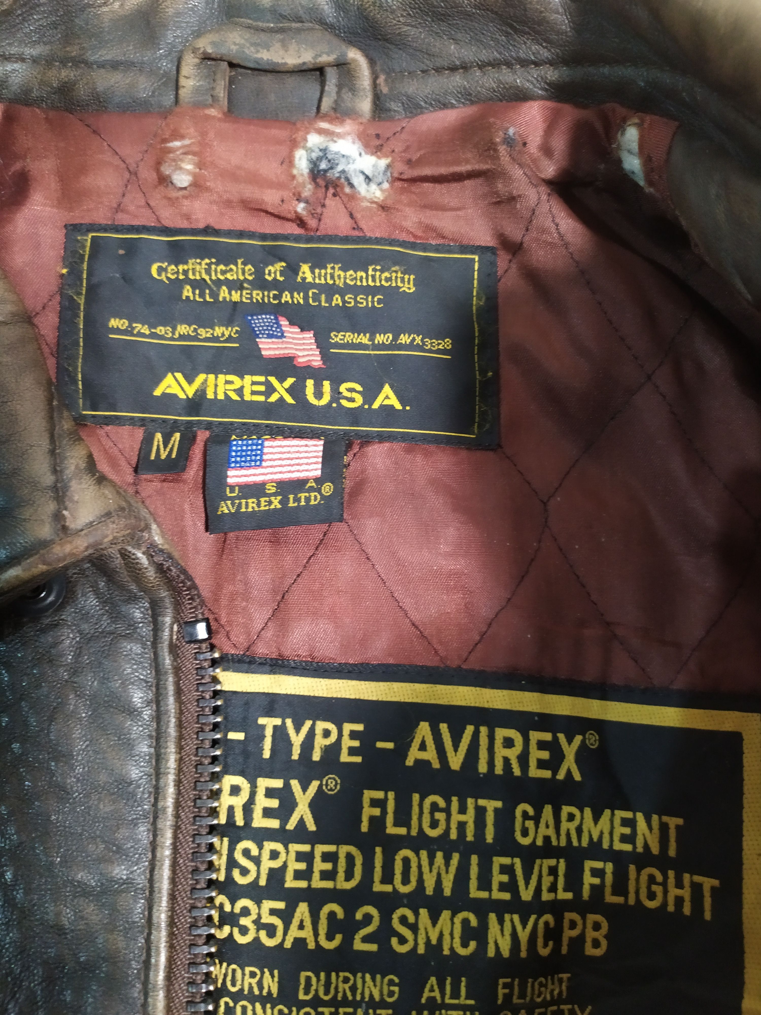Other AVIREX USA TYPE A2 LEATHER FULL PATCHES BOMBER JACKET Size US M / EU 48-50 / 2 - 2 Thumbnail