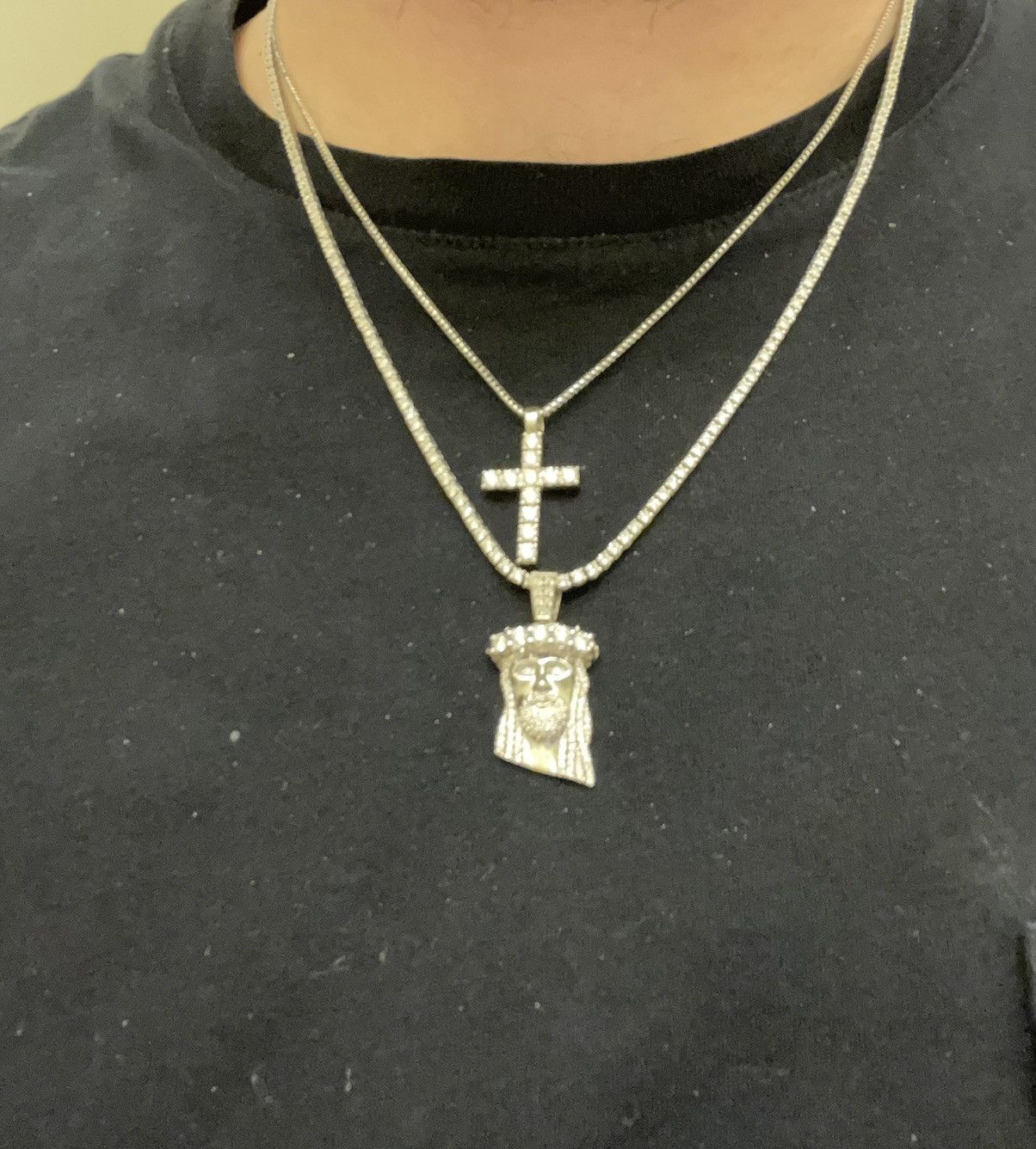If And Co Ifandco Micro Harvey Diamond Cross Pendant Size ONE SIZE - 13 Thumbnail