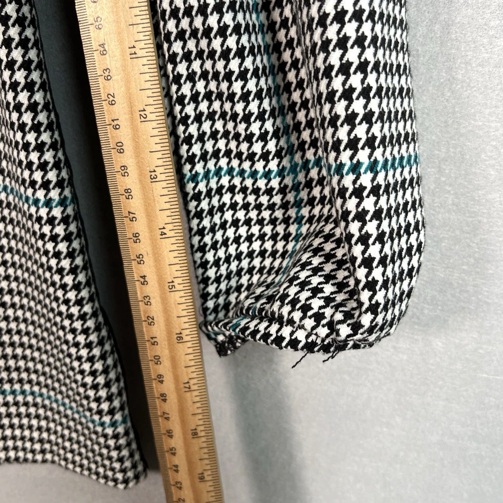 Zara Zara Trafuluc Long Sleeve Houndstooth Print Oversized Shift Dress Size Small Size XS / US 0-2 / IT 36-38 - 4 Thumbnail