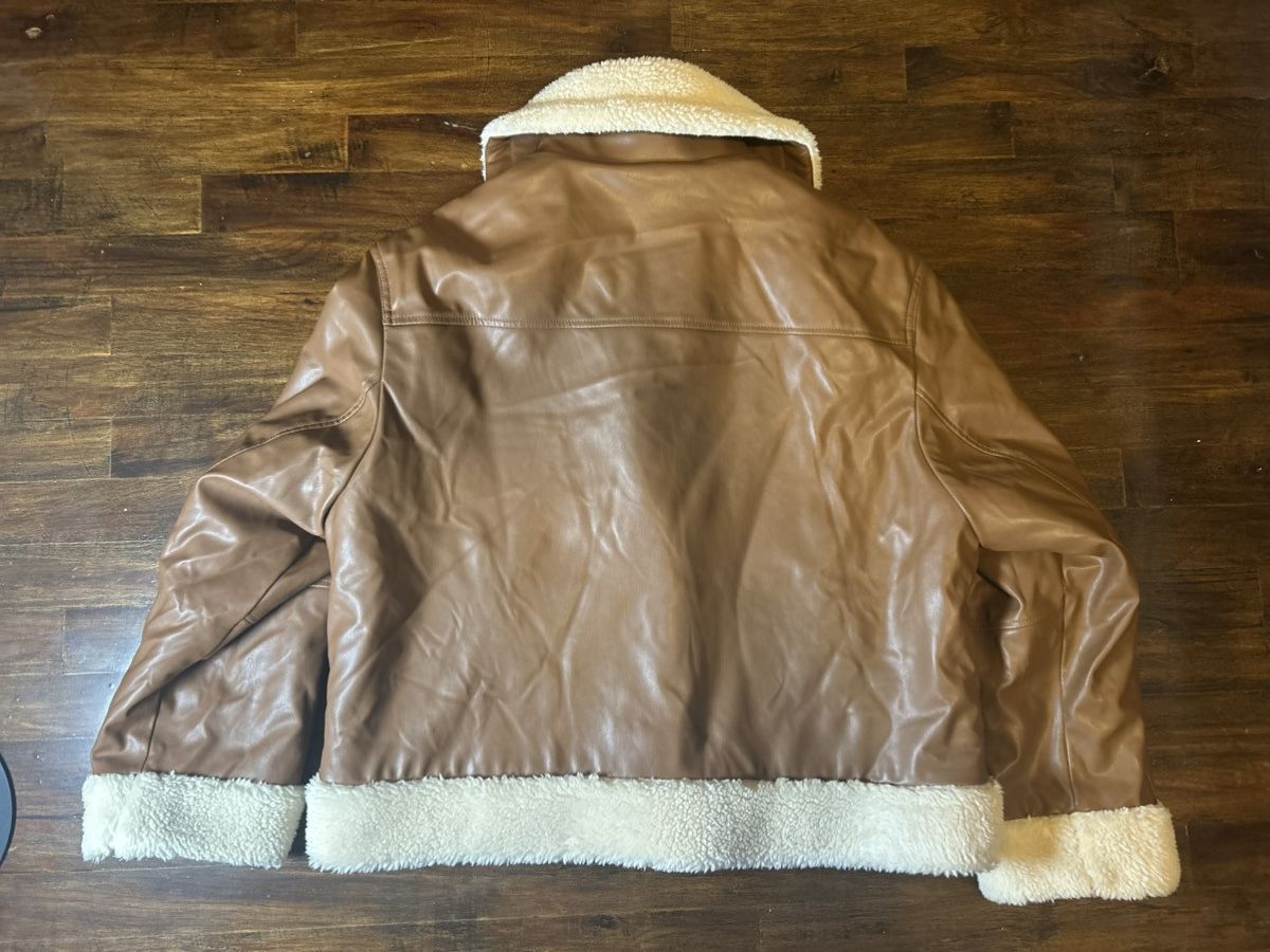 Gap Womens Leather Jacket XL Size XL / US 12-14 / IT 48-50 - 4 Thumbnail