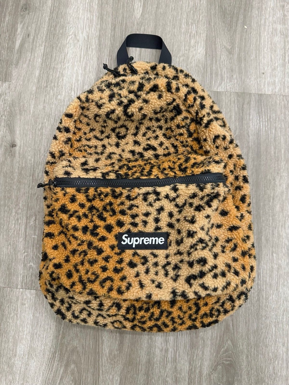 バッグ 2017AW Supreme Leopard Fleece Backpack Supreme Leopard Fleece Backpack (FW17) - $118