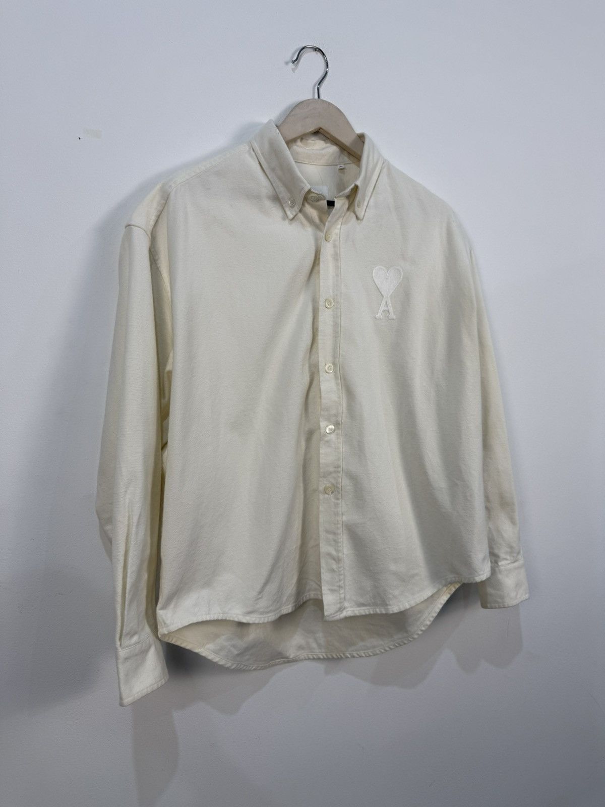 AMI Ami Paris “Ami de Coeur” Logo Embroidery Button-Up Shirt Size US M / EU 48-50 / 2 - 3 Thumbnail