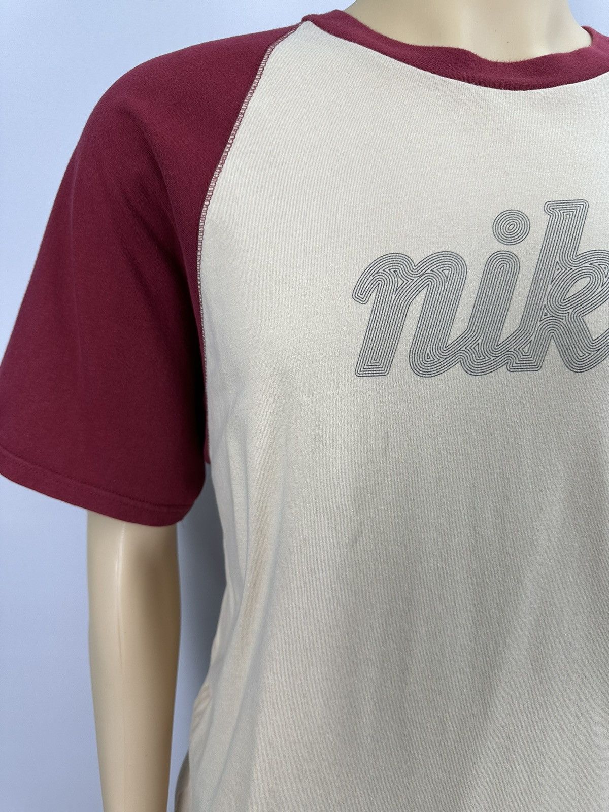 Nike Nike 90s Raglan Spellout Logo Vintage Tshirt A598 Size US M / EU 48-50 / 2 - 3 Thumbnail