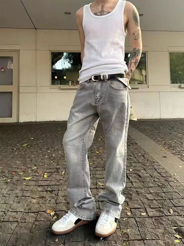 Japanese Brand Vintage street washed and aged casual micro flare jeans Size US 34 / EU 50 - 6 Thumbnail