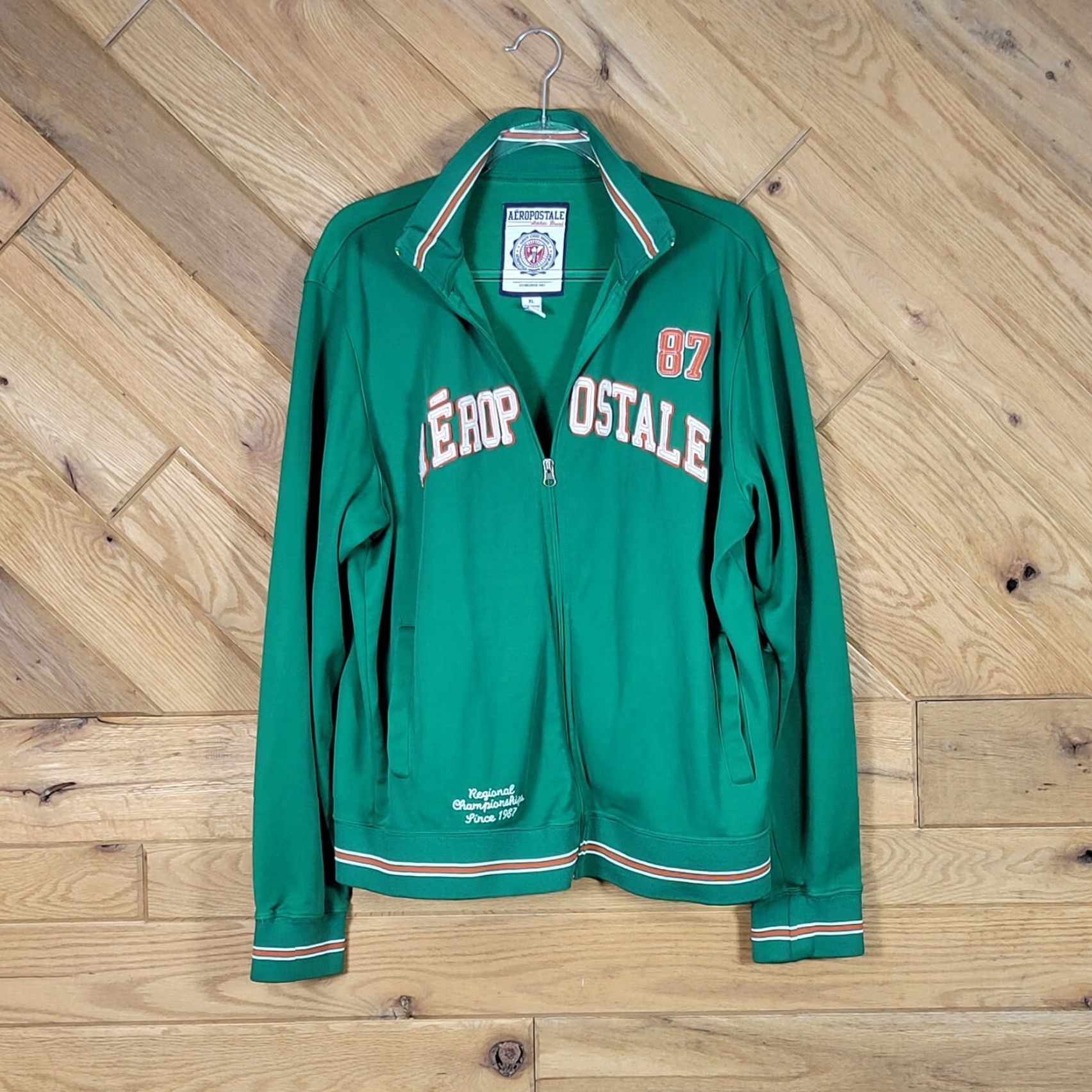 Vintage VINTAGE Aéropostale Track Jacket Mens XL Full Zip Green Size US XL / EU 56 / 4 - 5 Thumbnail