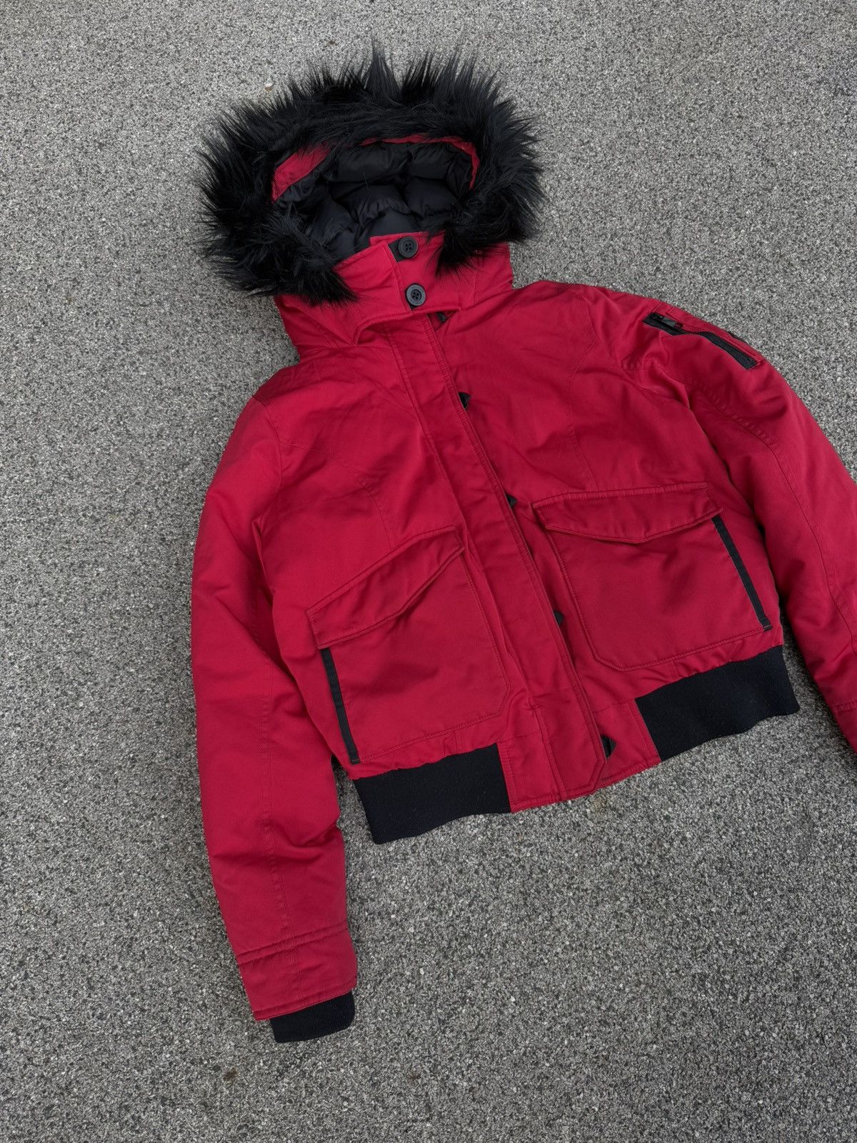 Hollister Streetwear Hollister Black Fur Y2K Bomber Jacket Size US M / EU 48-50 / 2 - 3 Thumbnail