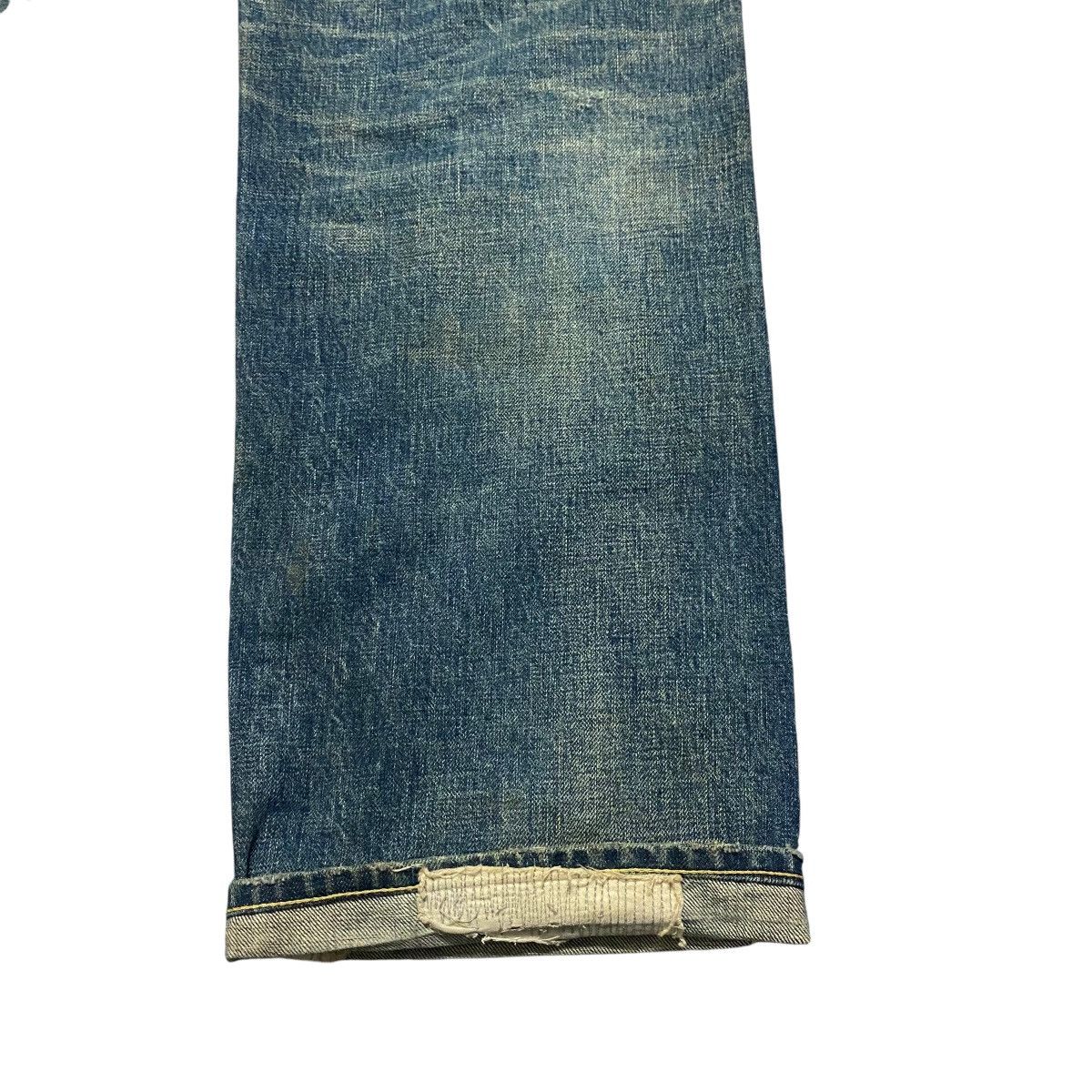 Freewheelers CALEE SUPPLY Denim Selvedge Jeans Dirty Blue Repaired Size US 32 / EU 48 - 15 Thumbnail