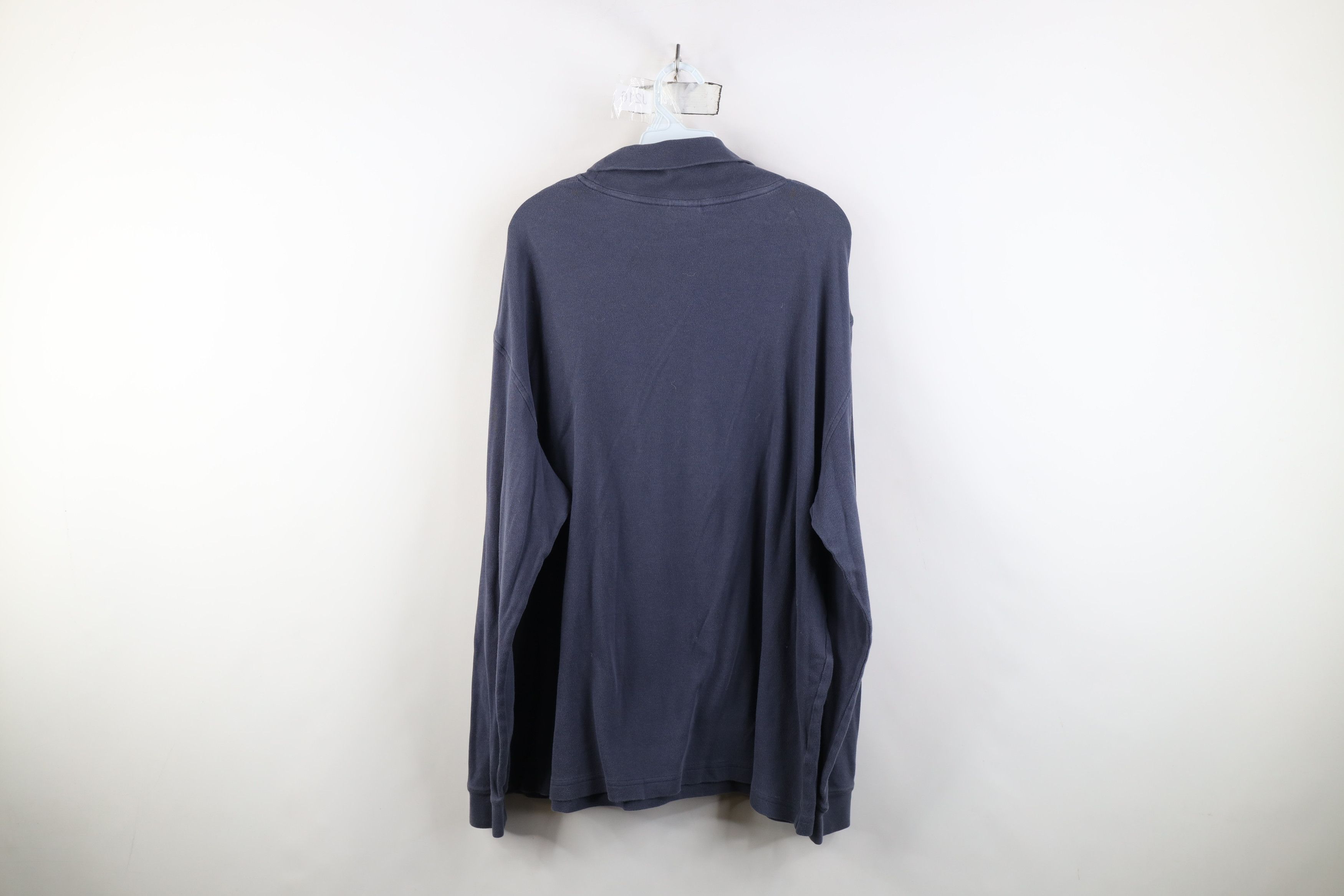 Cabelas Vintage 90s Cabelas Blank Knit Turtleneck T-Shirt Steel Blue Size US XXL / EU 58 / 5 - 9 Thumbnail