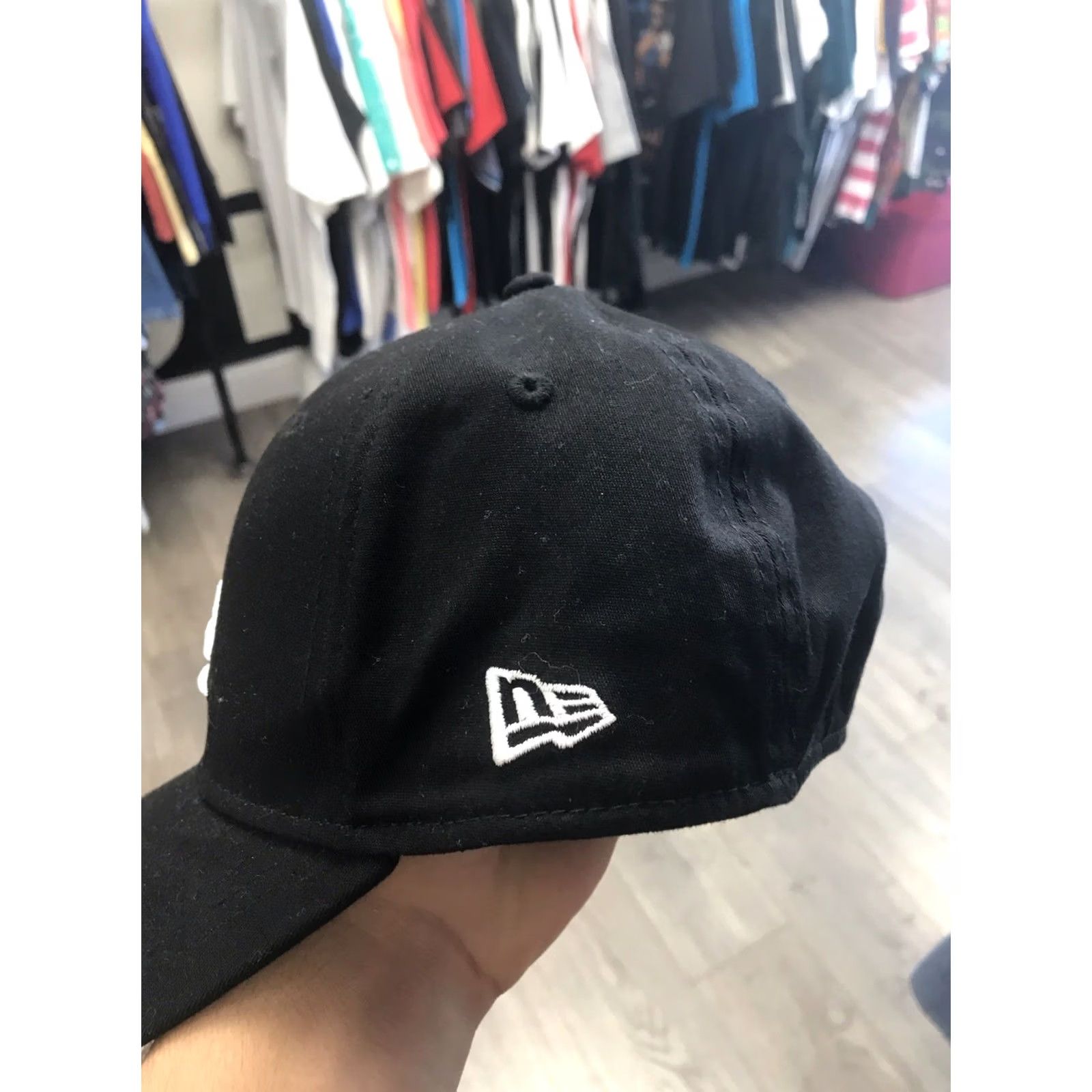 New Era New Era Hat M/L Black Mountain and Wave Logo Embroidery 3930 Mens Size ONE SIZE - 6 Thumbnail