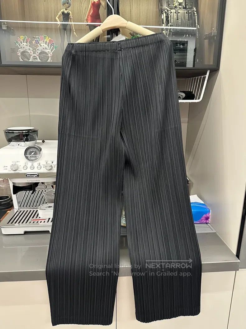 Issey Miyake Issey Miyake size:5 Black Wide Leg Pants Size 31" - 3 Thumbnail