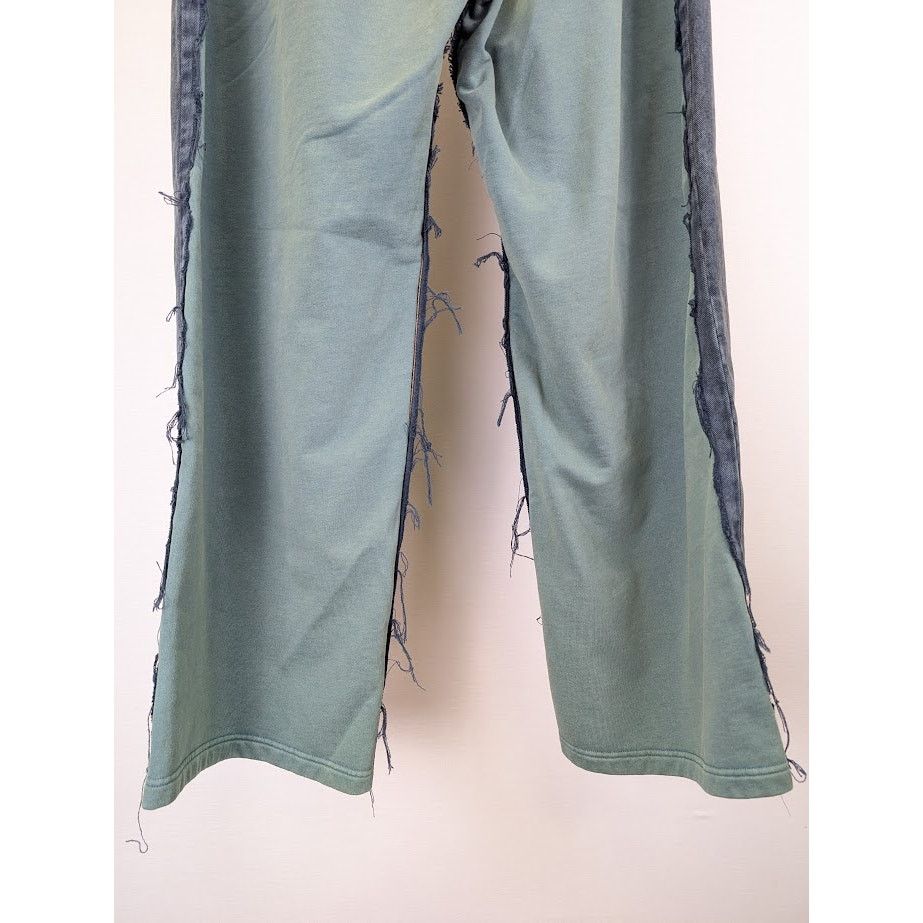 Balenciaga o1rshd1 Hybrid Sweatpants Denim in Blue Size US 34 / EU 50 - 13 Thumbnail