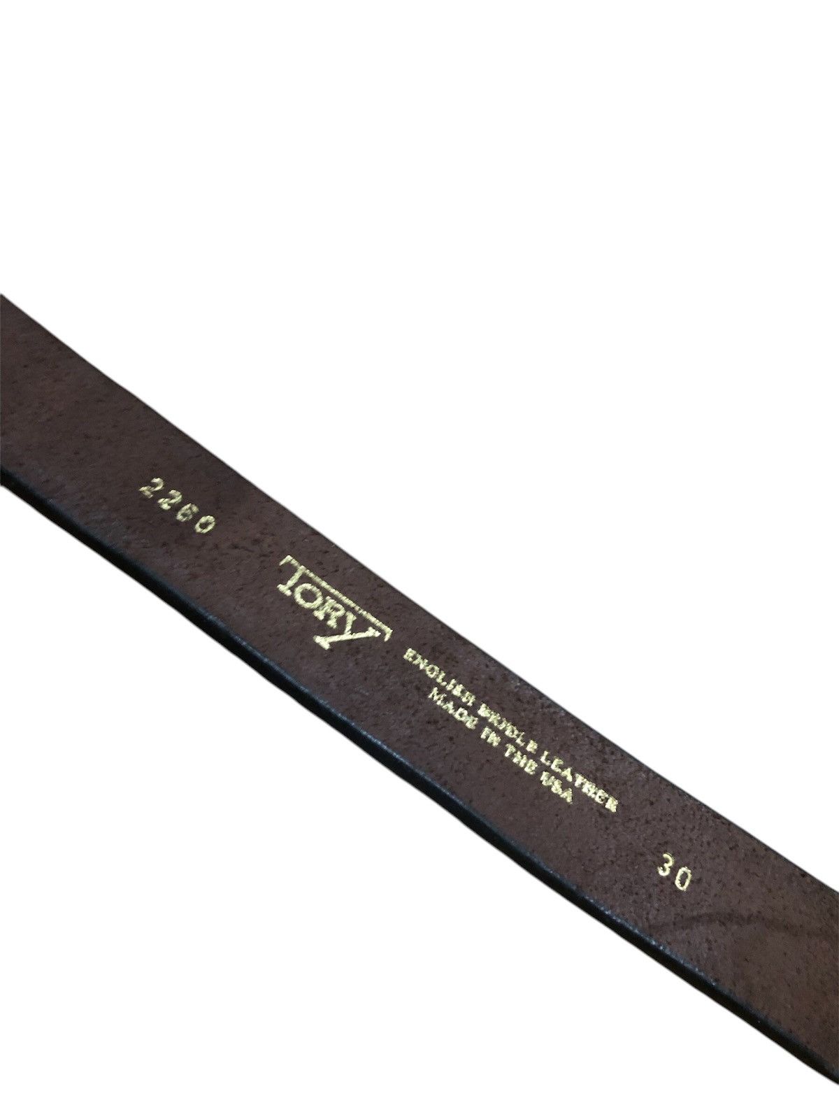 Designer × Leather × Vintage VINTAGE TORY ENGLISH BRIDLE LEATHER BELT Size 30 - 8 Thumbnail
