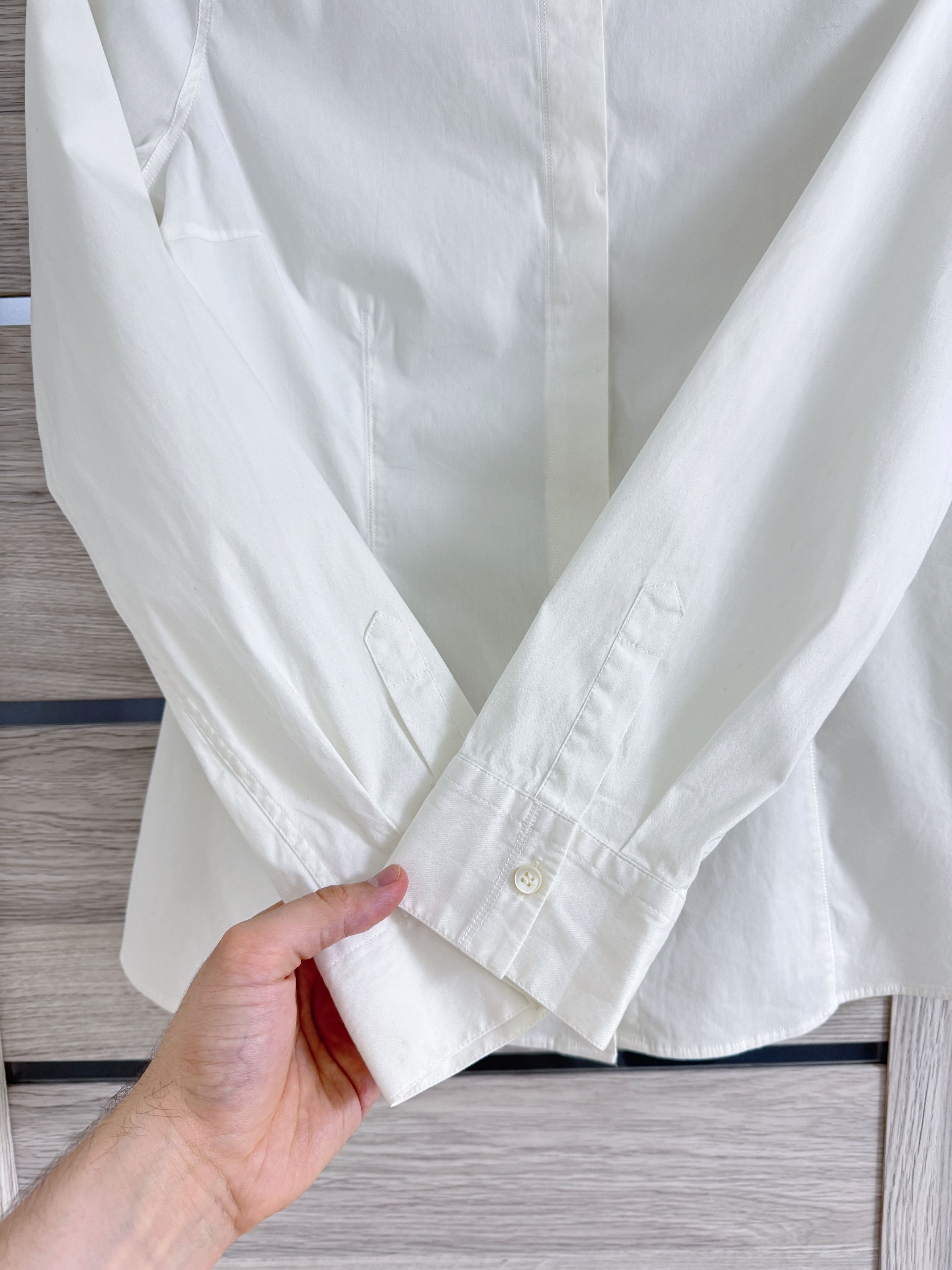 Brunello Cucinelli Brunello Cucinelli Blouse Classic Shirt Cotton & Nylon Women Size S / US 4 / IT 40 - 7 Thumbnail