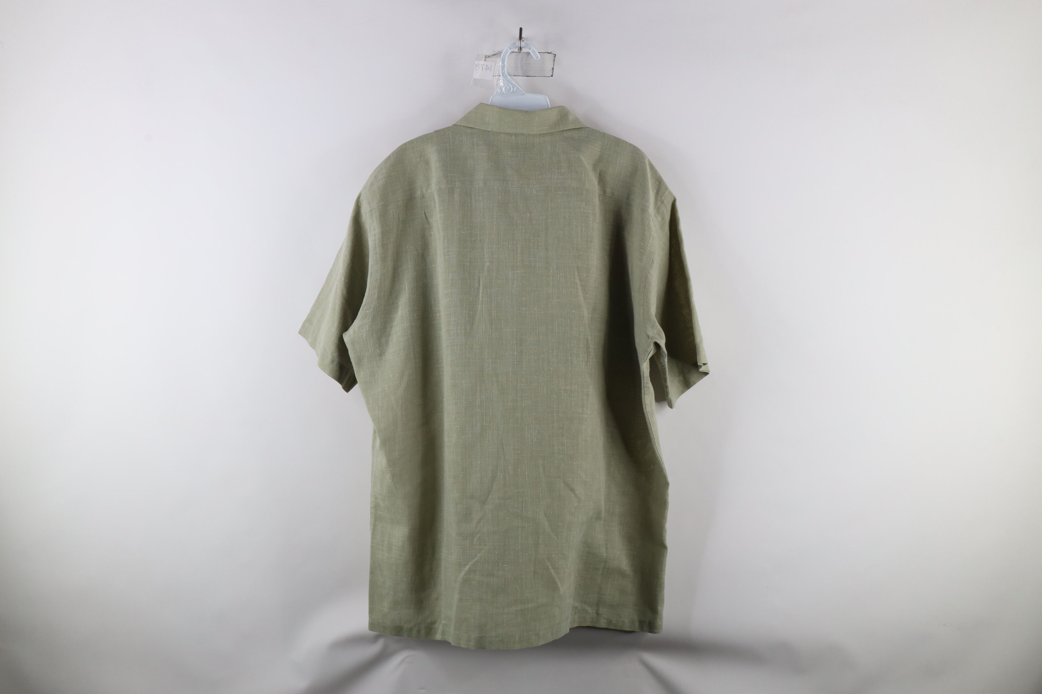 Vintage Vintage 60s 70s Streetwear Camp Collar Button Shirt Green Size US L / EU 52-54 / 3 - 8 Thumbnail