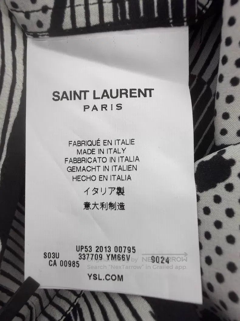 Saint Laurent Paris Saint Laurent Paris Size 39 Mulberry Silk Black and White Size US S / EU 44-46 / 1 - 5 Thumbnail