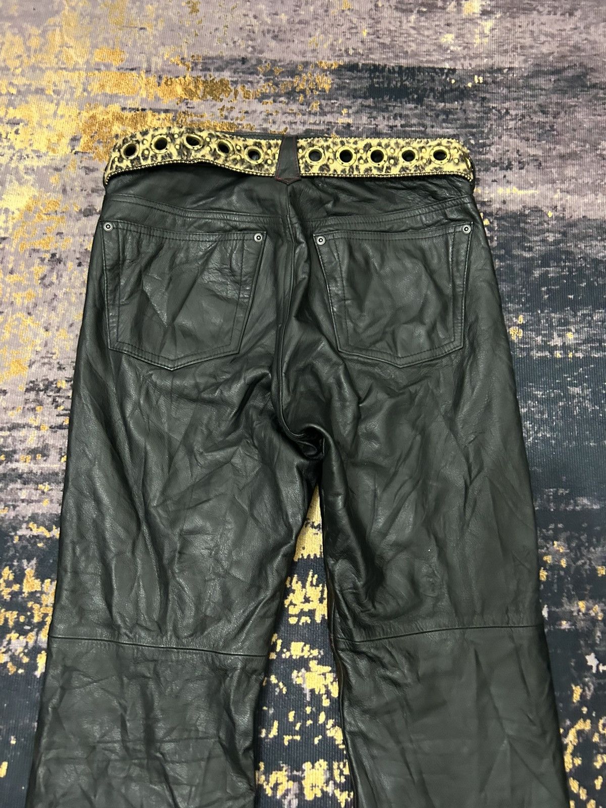 Takeo Kikuchi Takeo Kikuchi Fleur Leather Pants Size US 30 / EU 46 - 8 Thumbnail
