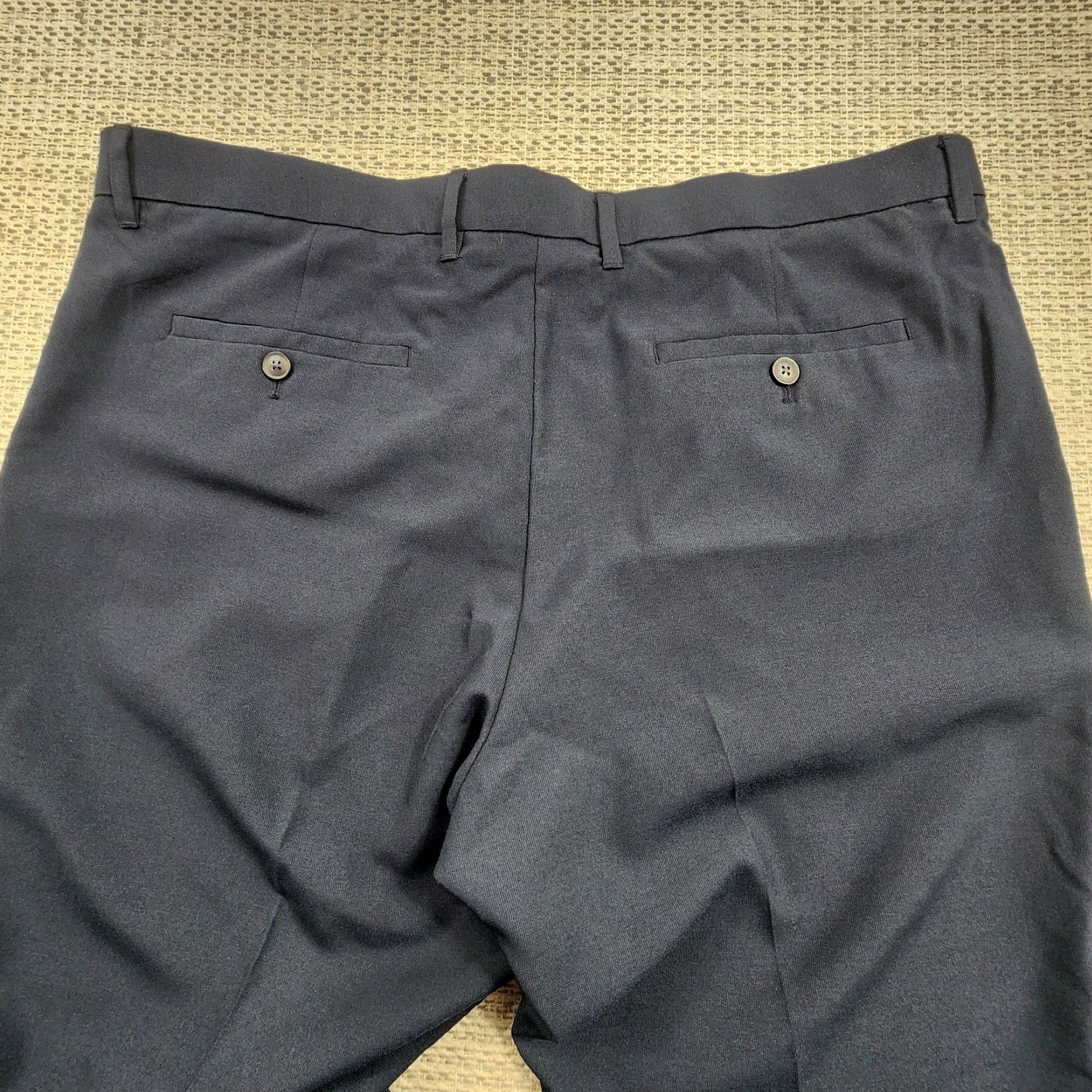 Perry Ellis Perry Ellis Pants Mens 38x30 Blue Slim Fit Dress Trousers Office Classic Polyester Size US 38 / EU 54 - 5 Thumbnail
