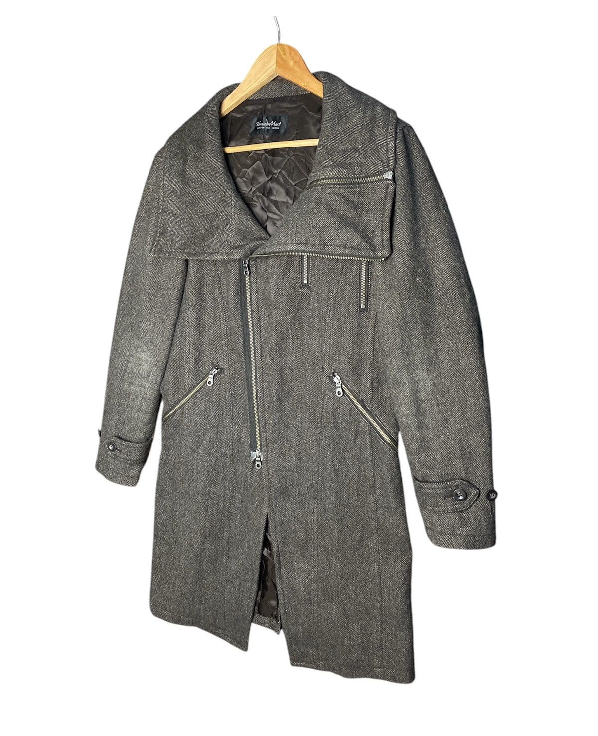 Tornado Mart Tornado Mart Double Zipper Collar Wool Jacket Size US M / EU 48-50 / 2 - 3 Thumbnail