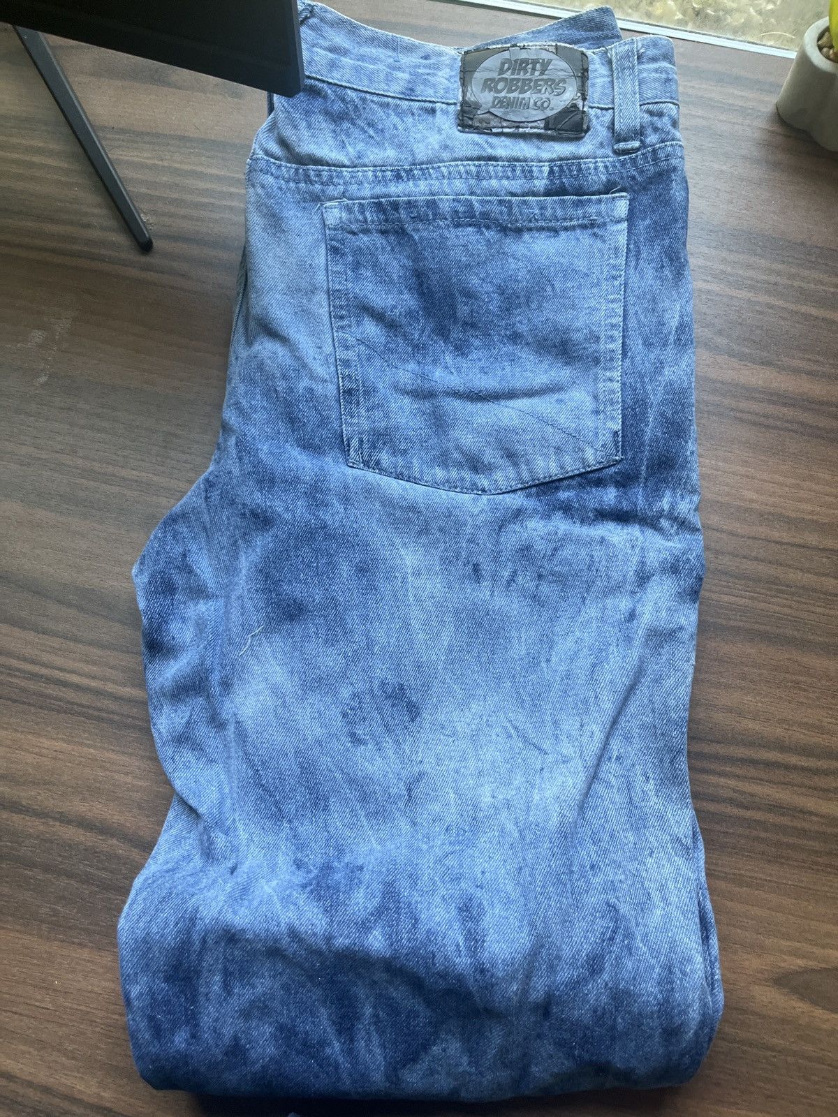 Other Dirty Robbers Denim. Co Crazy Wash Blue Jeans Size US 33 - 6 Thumbnail