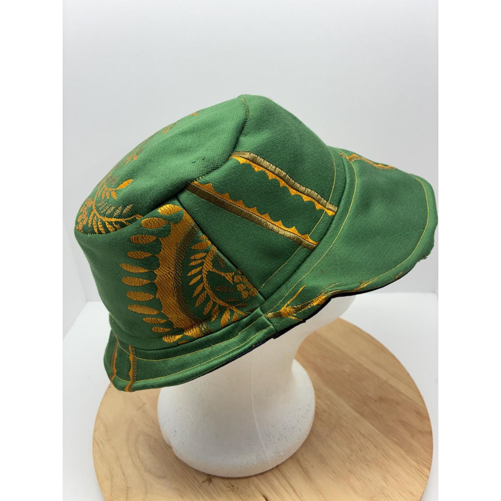 Other Forest Green Upcycled Bucket Hat – Handmade Size ONE SIZE - 7 Thumbnail