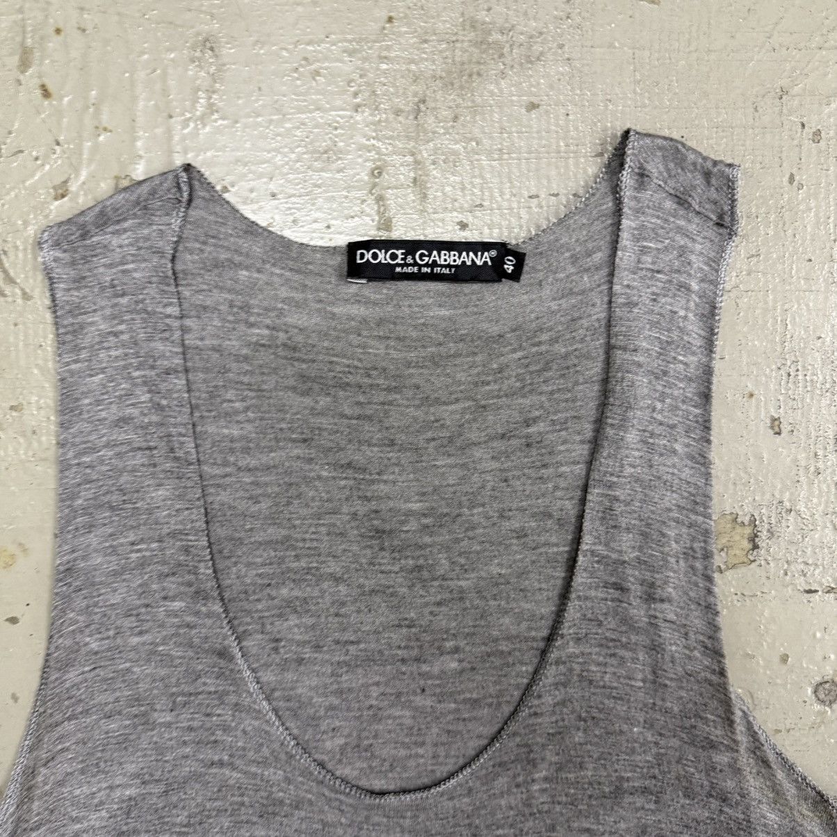 Dolce & Gabbana Vintage Dolce & Gabbana Grey Tank Top Size S / US 4 / IT 40 - 3 Thumbnail