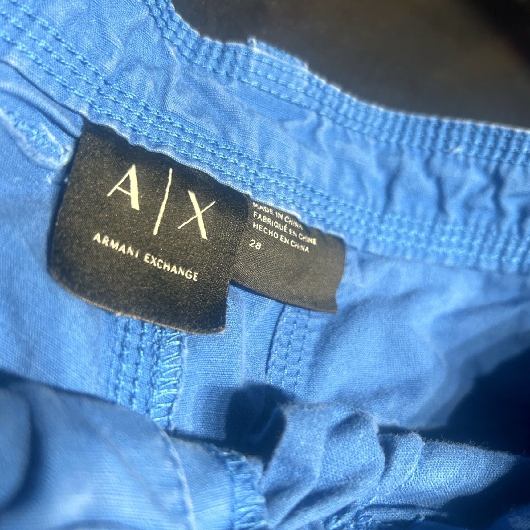 Vintage Armani Exchange Women's Shorts Cargo Blue 28 Khaki - Pre-owned - Regular Size 28 Womens Blue Armani Exchange Size 28" / US 6 / IT 42 - 5 Thumbnail