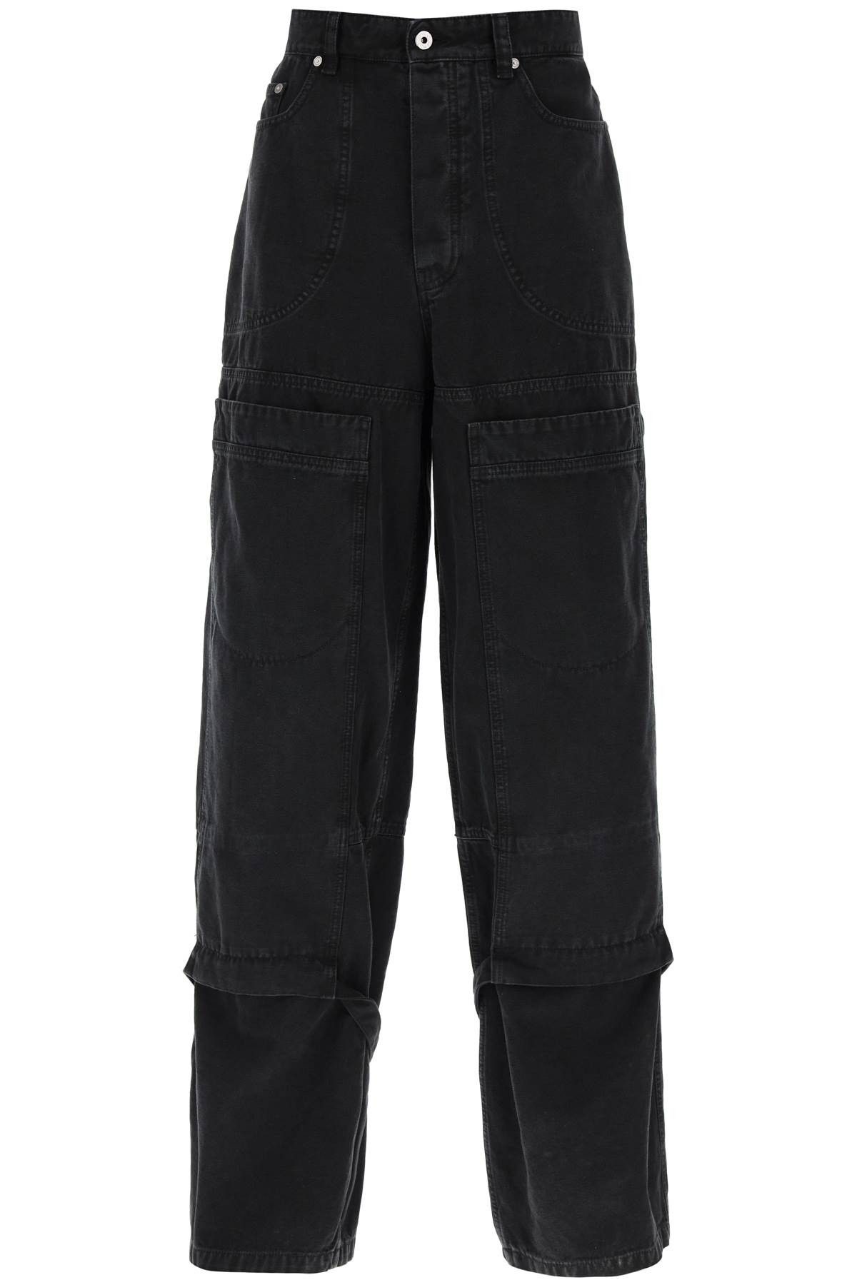 image of Off White Off-White Wide Leg Cargo Pants in Black No Color, Men's (Size 31)