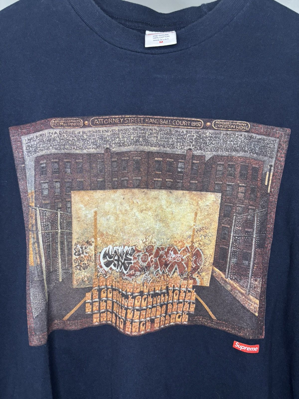 Supreme Supreme Martin Wong Attorney Street L/S Tee in navy blue Size US M / EU 48-50 / 2 - 2 Thumbnail