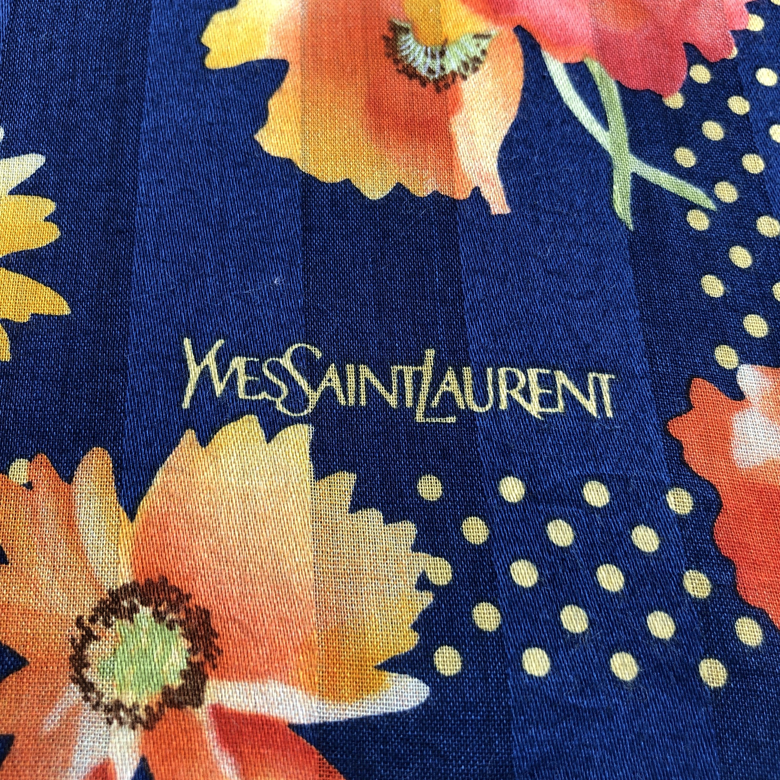 Yves Saint Laurent Yves Saint Laurent Handkerchief Neckerchief Bandana H2789 Size ONE SIZE - 4 Thumbnail
