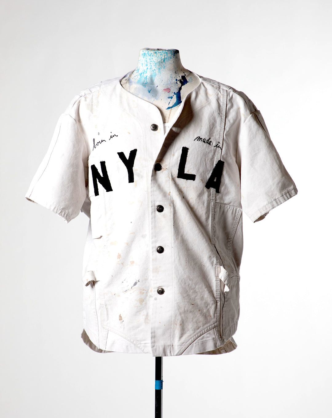 $1250 Greg Lauren Painter Baseball Shirt