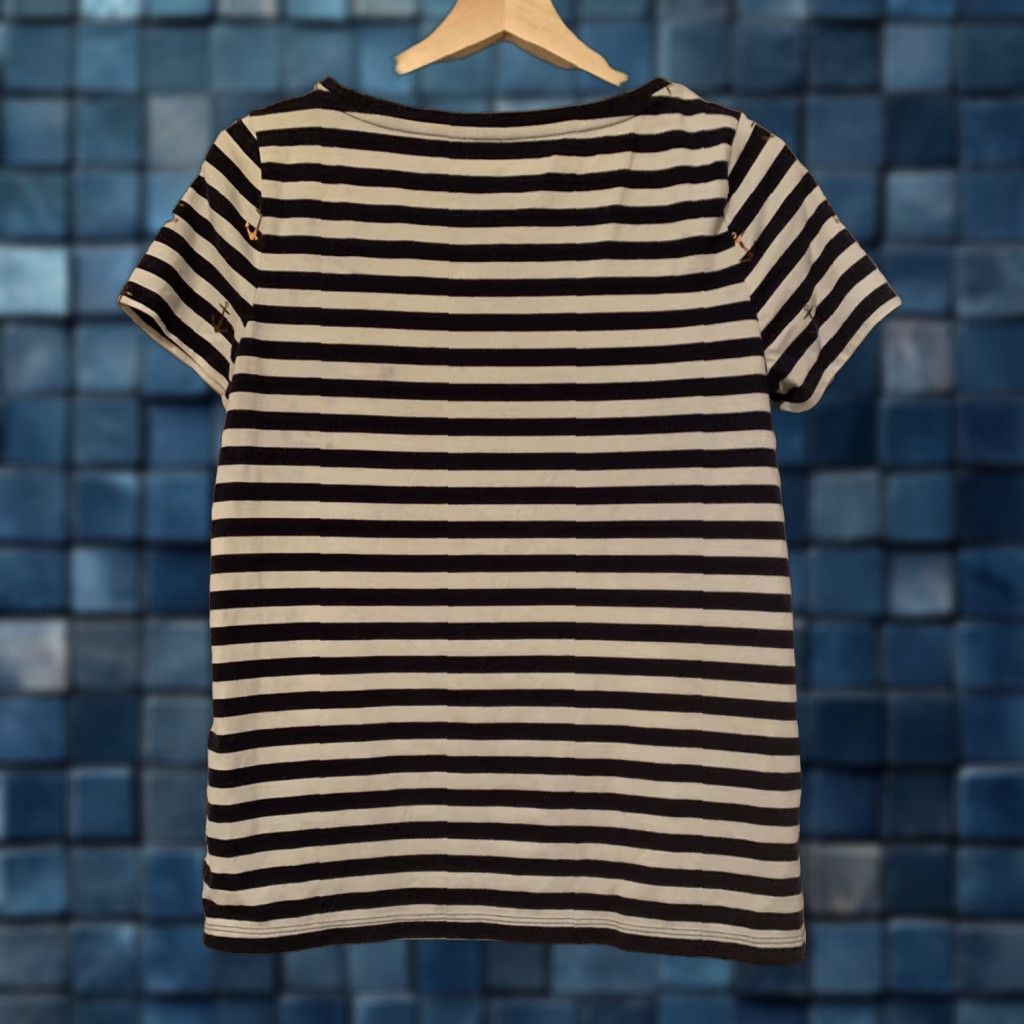 Tommy Hilfiger Tommy Hilfiger Shirt Women's Striped Crew Neck Short Sleeve Navy White Relaxed Fit Size S Multicolor Logo All Seasons Size S / US 4 / IT 40 - 1 Thumbnail