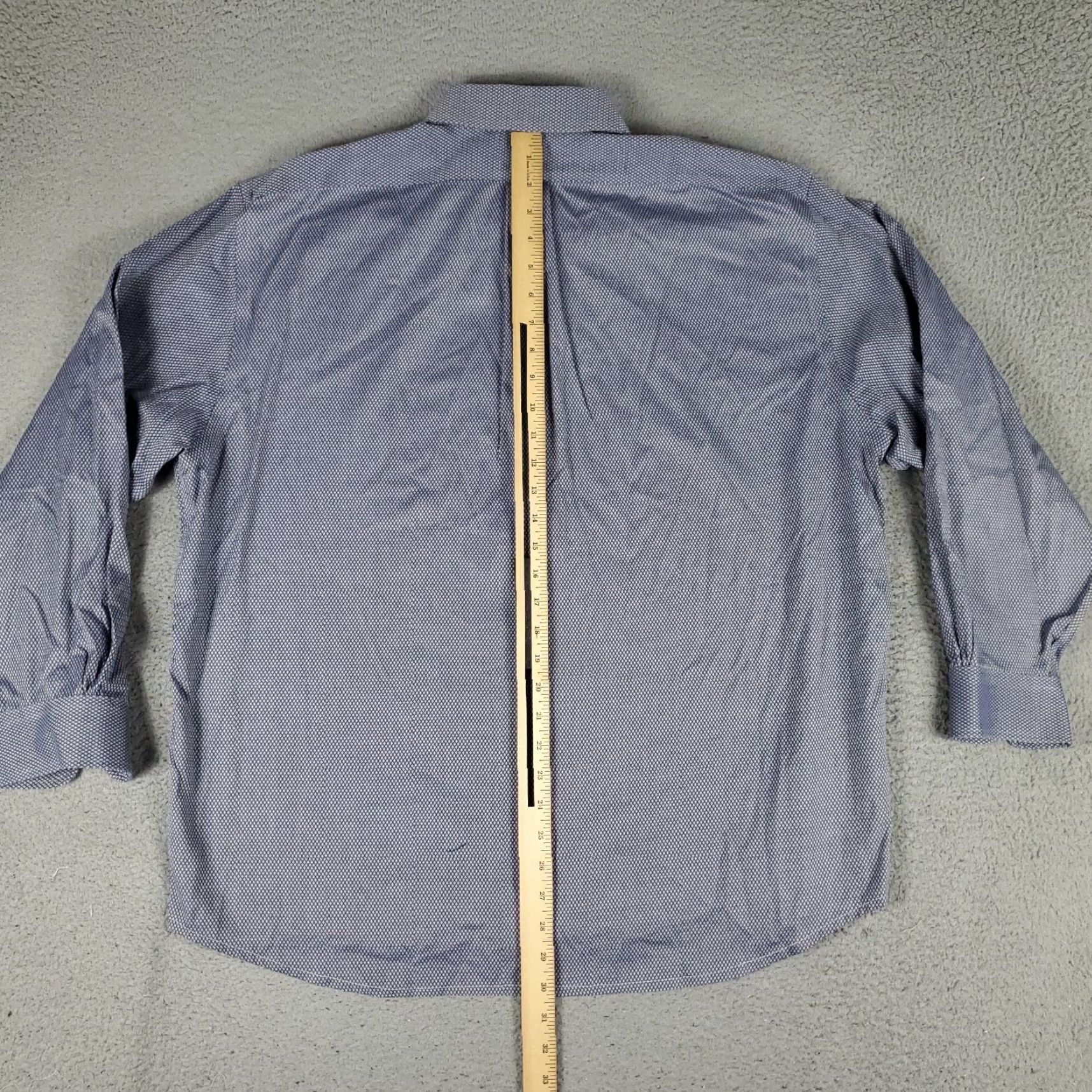 Brooks Brothers VINTAGE Brooks Brothers Dress Shirt Men 17 Blue Long Sleeve Button-Up Business Formal Modern Size 46R - 3 Thumbnail