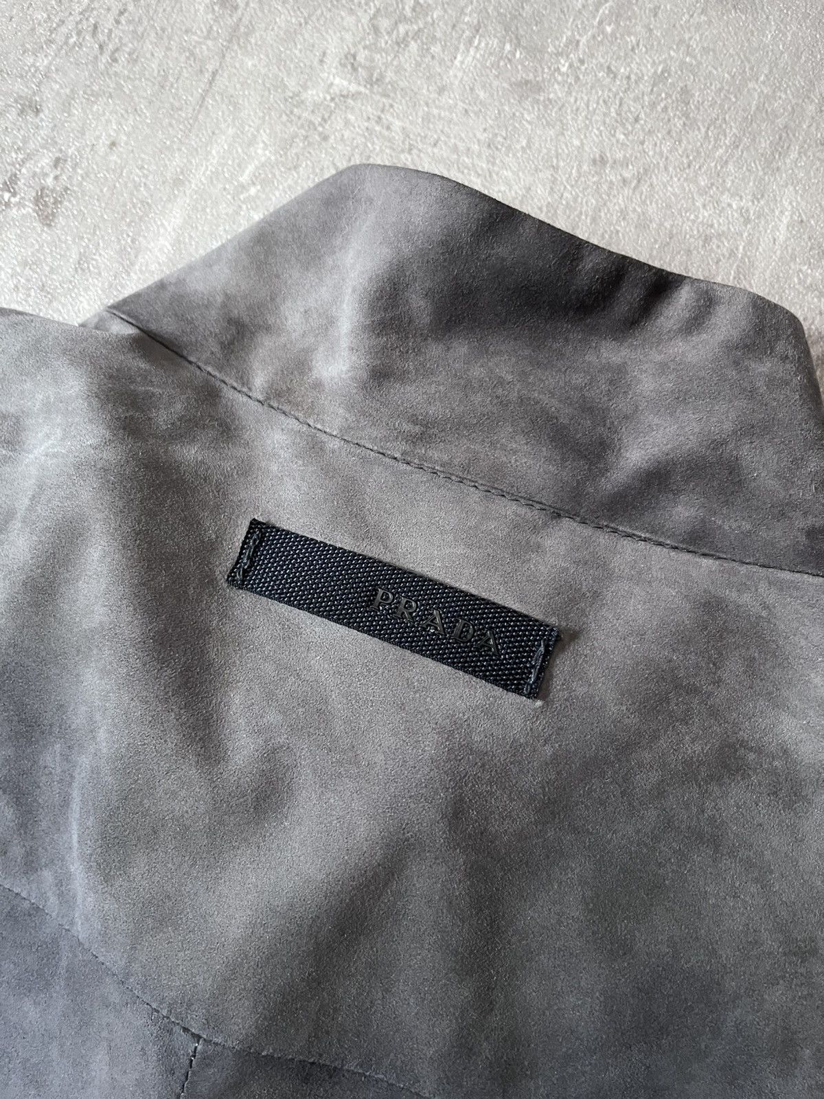 Prada Prada 2007 Cafe Racer sude grey zip leather jacket Size US L / EU 52-54 / 3 - 18 Thumbnail