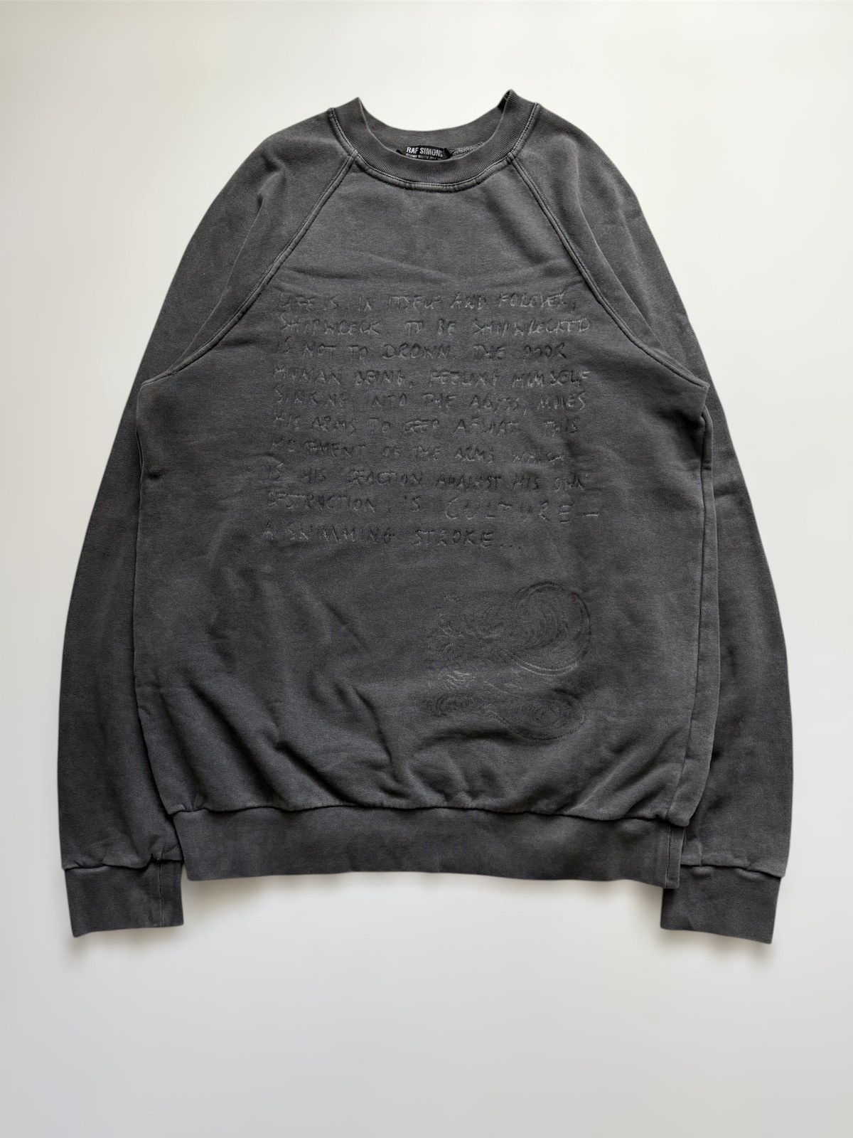 Raf Simons Raf Simons AW04 “Waves” shipwreck poem sweatshirt Size US L / EU 52-54 / 3 - 1 Thumbnail
