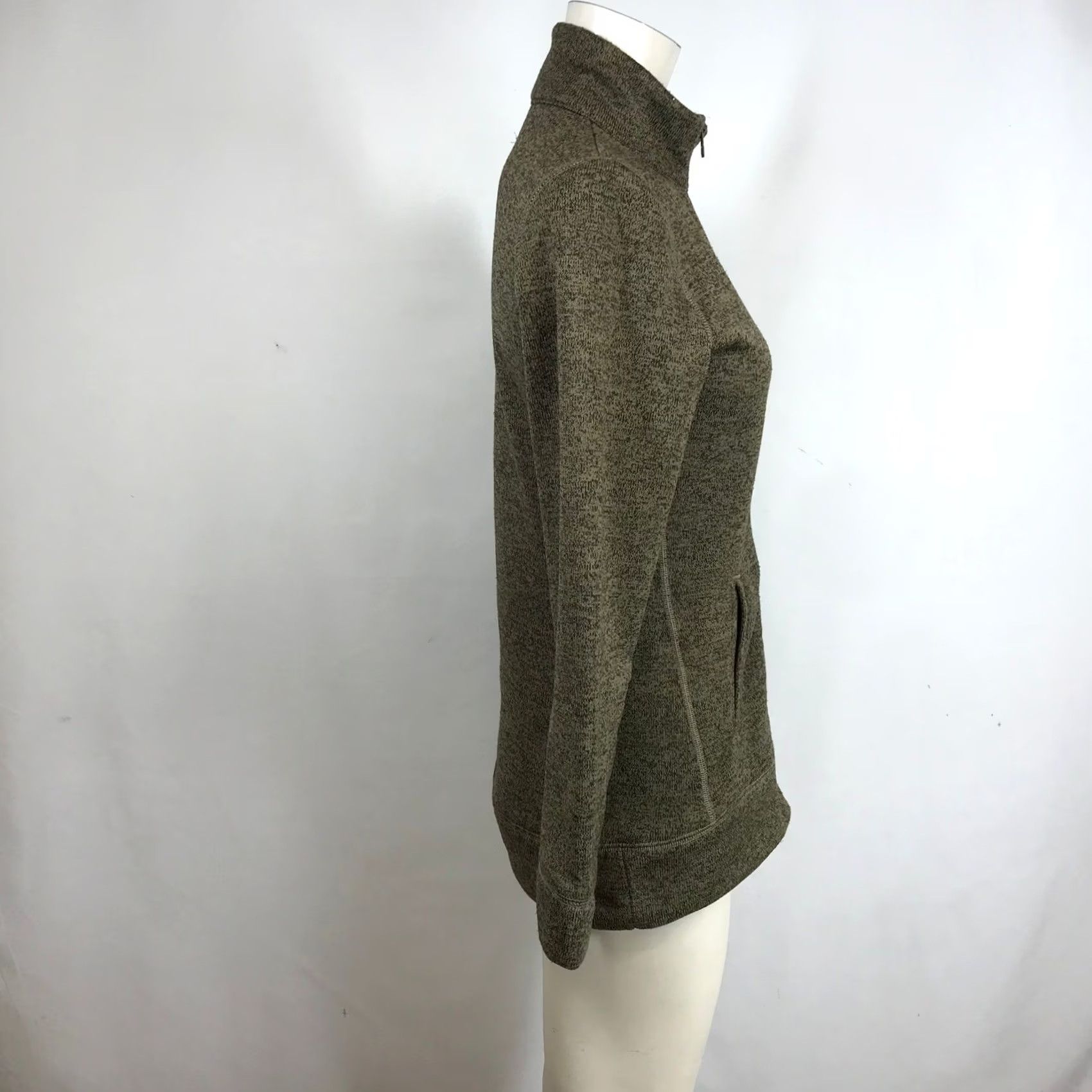 Olive Columbia XS Olive Green Marl Fleece Jacket - Outdoor Activewear Size XS / US 0-2 / IT 36-38 - 4 Thumbnail