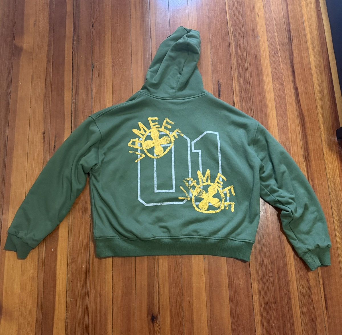 Plus One Clothing Vxmeee x Plus One Green Reversible Zip Up Hoodie Size US L / EU 52-54 / 3 - 4 Thumbnail