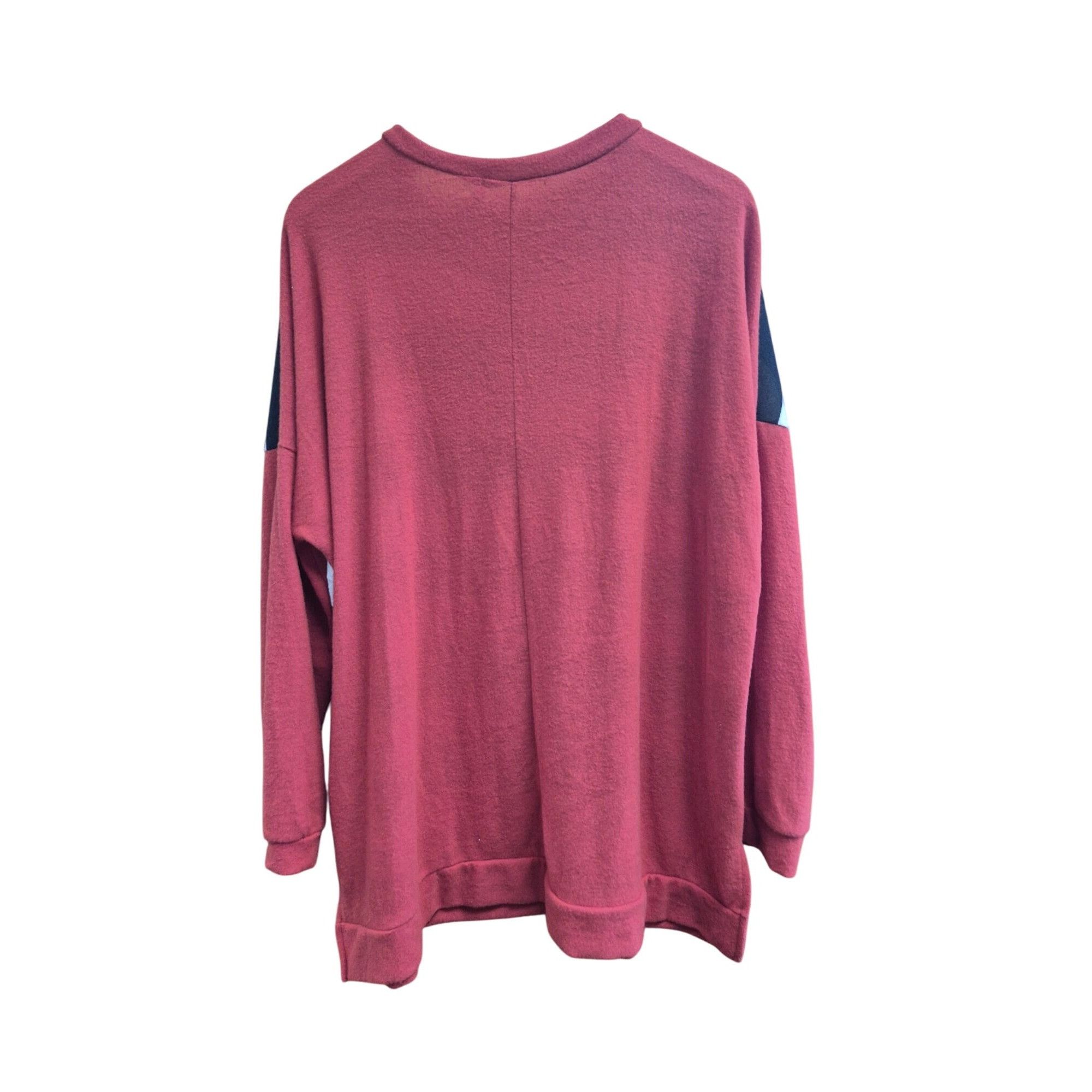 Other Jade By Jane Striped Long Sleeve Tunic Top 3XL Red & Black W Size 3XL / US 20-22 - 3 Thumbnail