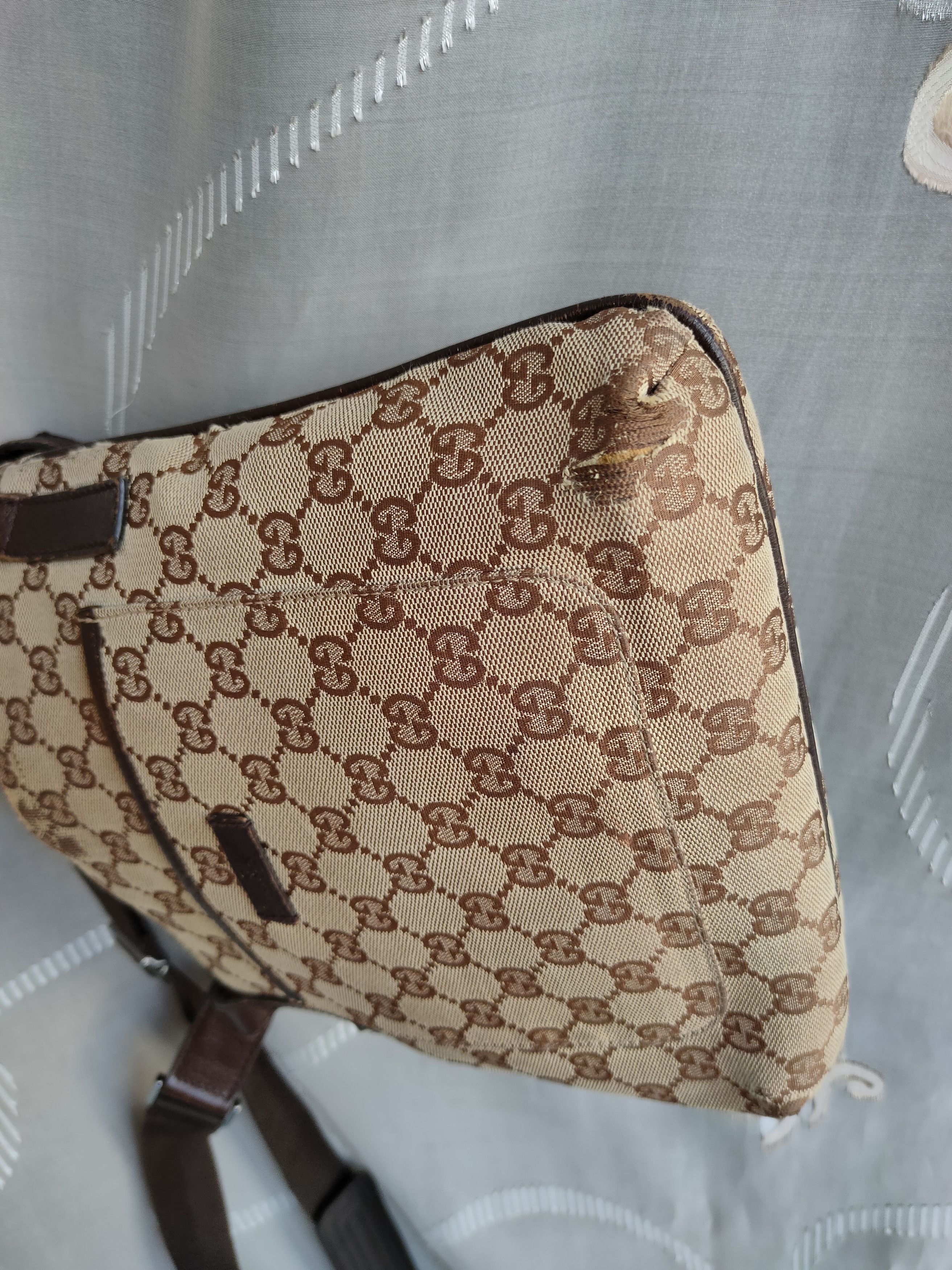 Gucci Gucci GG Pattern Canvas Leather Shoulder Bag Messenger Bag Size ONE SIZE - 15 Thumbnail