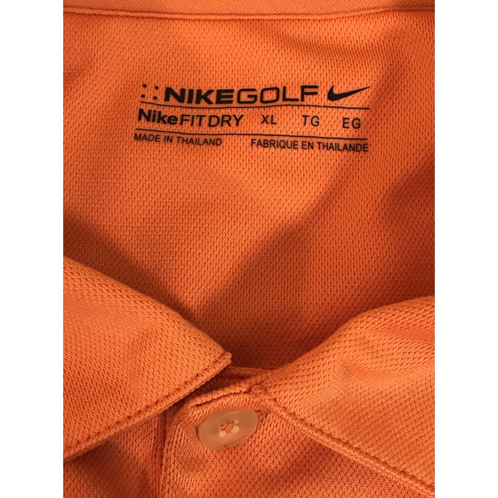 Nike Nike Men’s Golf Polo Shirt Short Sleeve Dry Fit 1/4 Button XL Orange White Shirt Mens Polo Golf Nike Dri-Fit Breaths Rough Size US XL / EU 56 / 4 - 2 Thumbnail